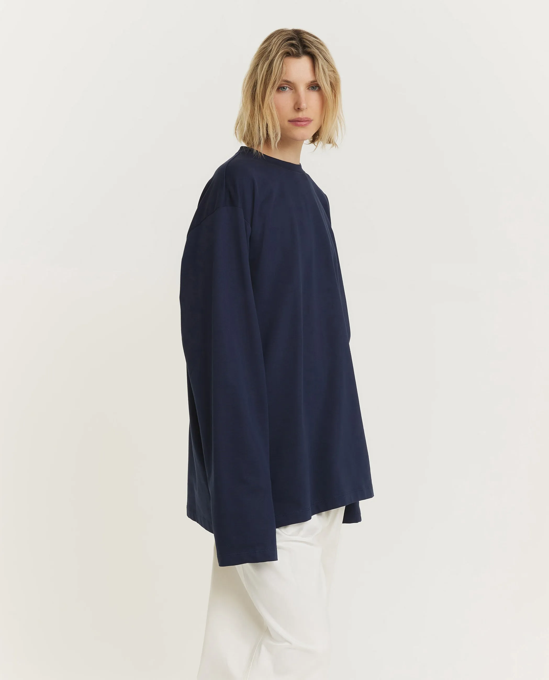 Katoenen Ronde Hals Trui - Blauw sold by Pauw Amsterdam product image thumbnail 4