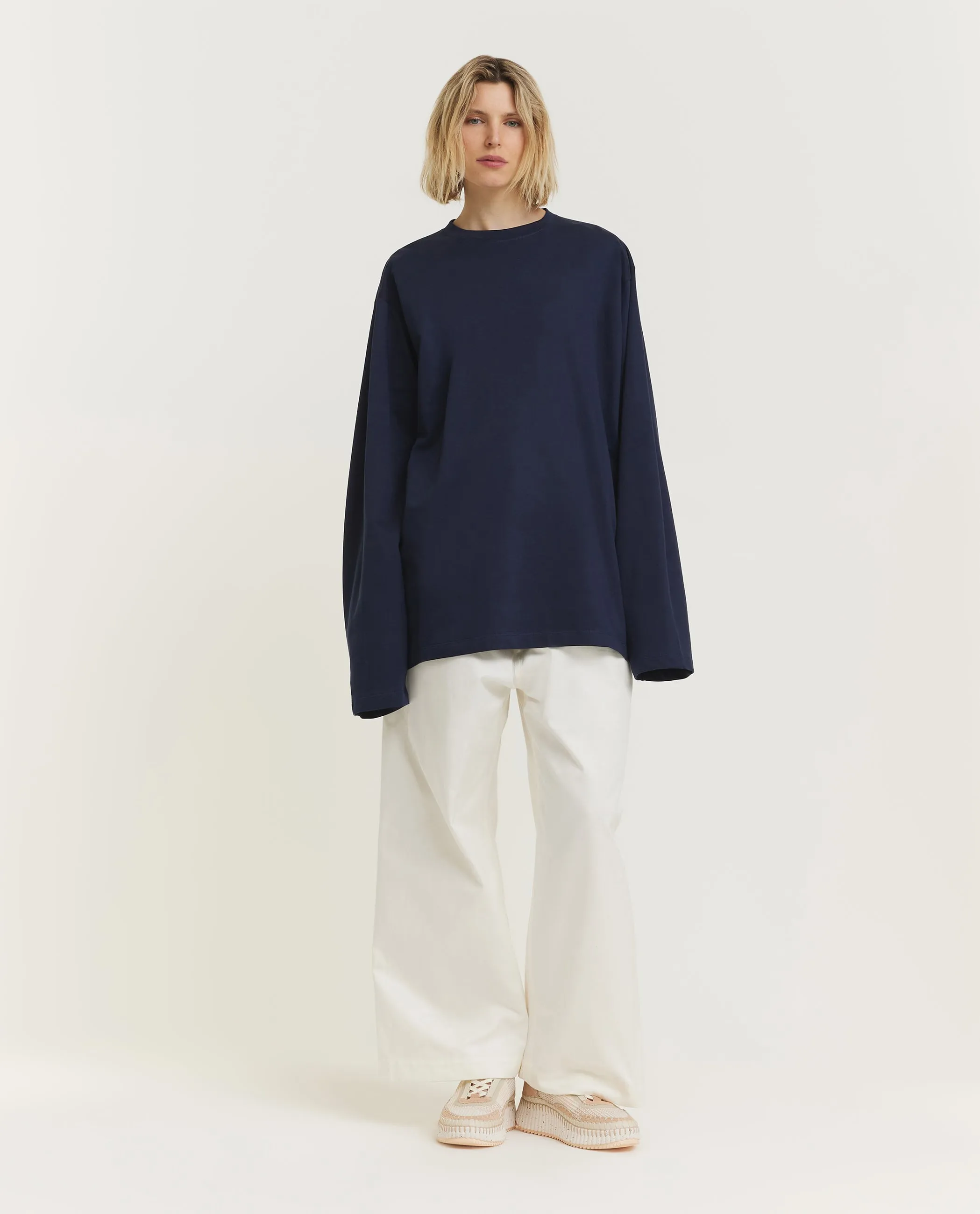 Katoenen Ronde Hals Trui - Blauw sold by Pauw Amsterdam product image thumbnail 3