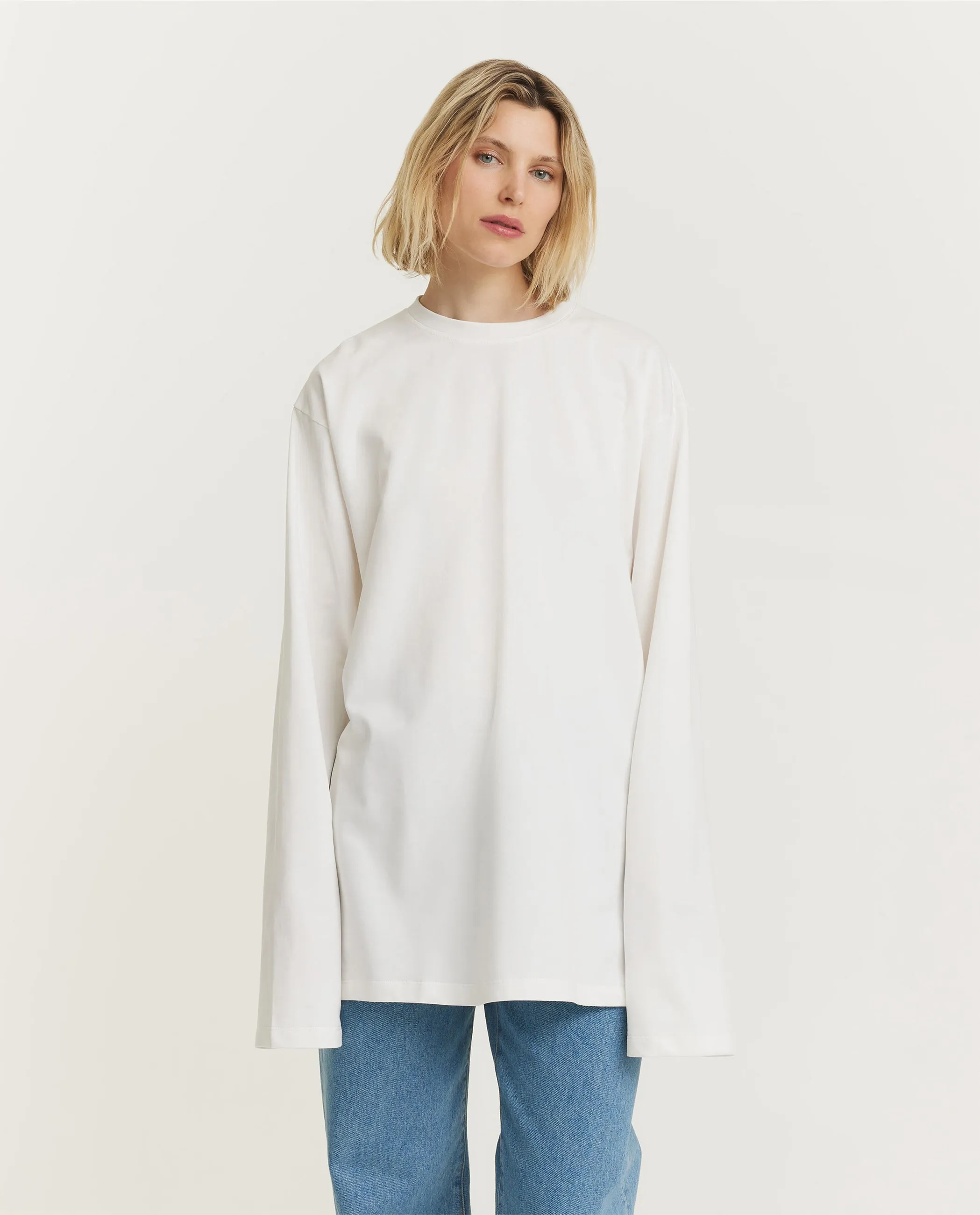 Katoenen Ronde Hals Trui - Wit sold by Pauw Amsterdam