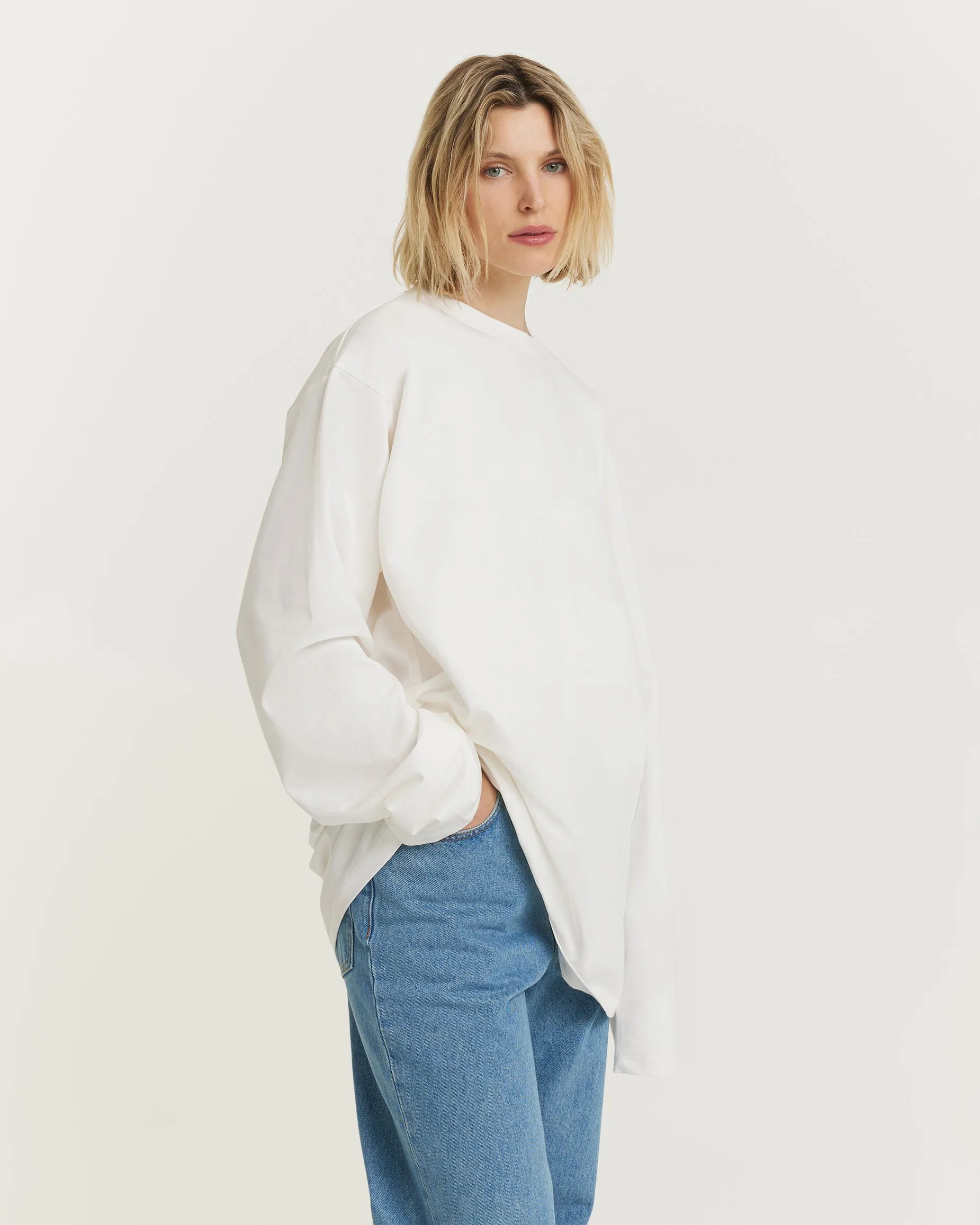 Katoenen Ronde Hals Trui - Wit sold by Pauw Amsterdam product image thumbnail 4