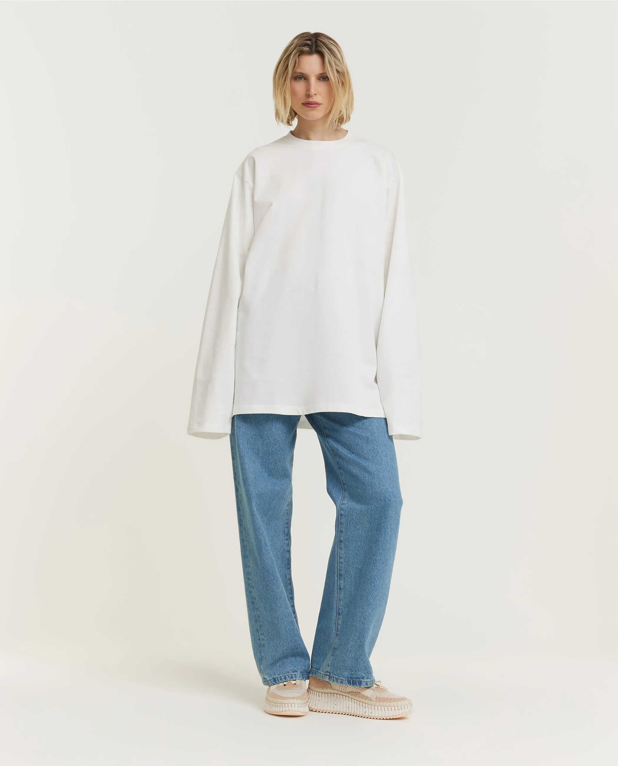 Katoenen Ronde Hals Trui - Wit sold by Pauw Amsterdam product image thumbnail 3