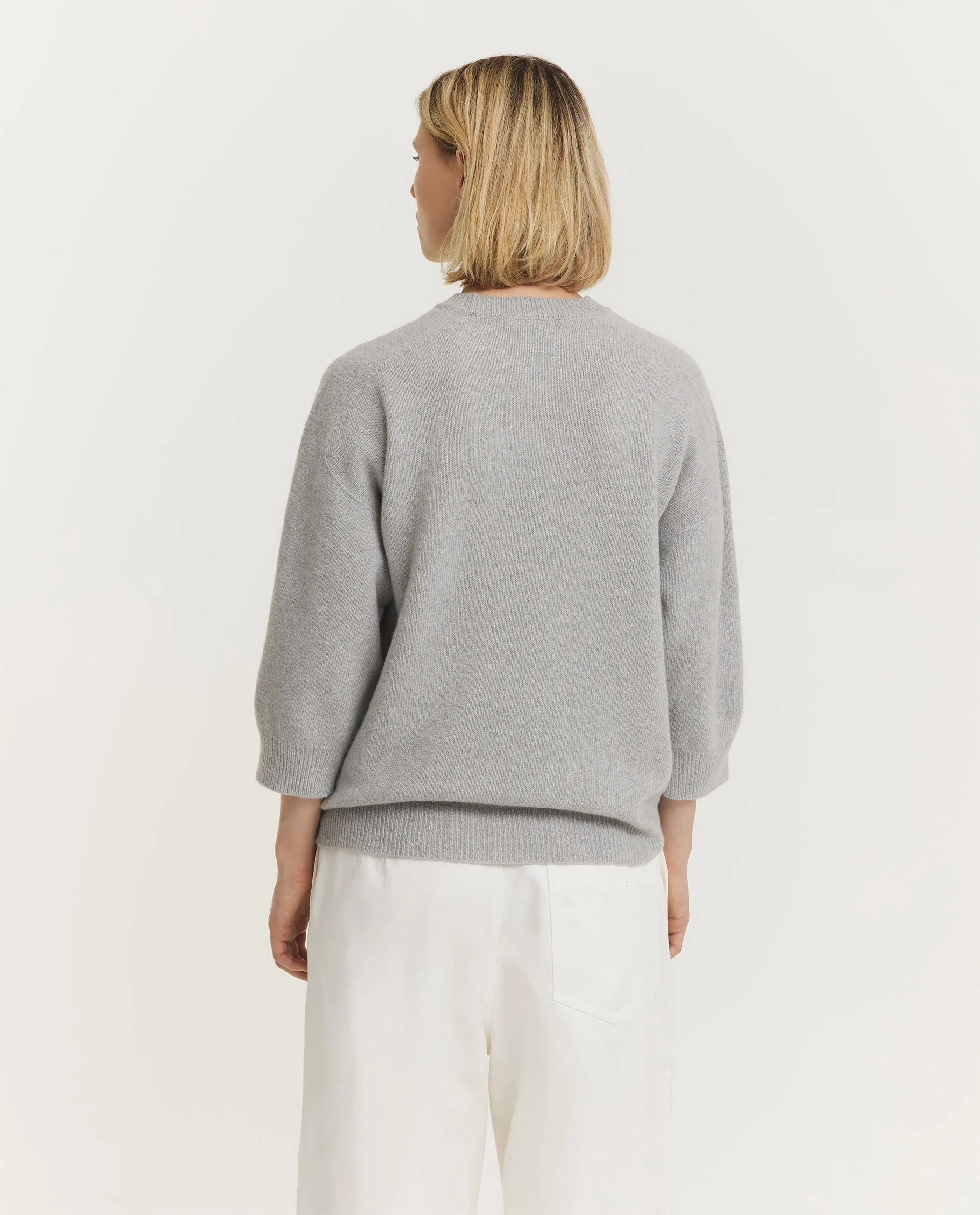 Wollen Ronde Hals Trui - Lichtgrijs sold by Pauw Amsterdam product image thumbnail 5