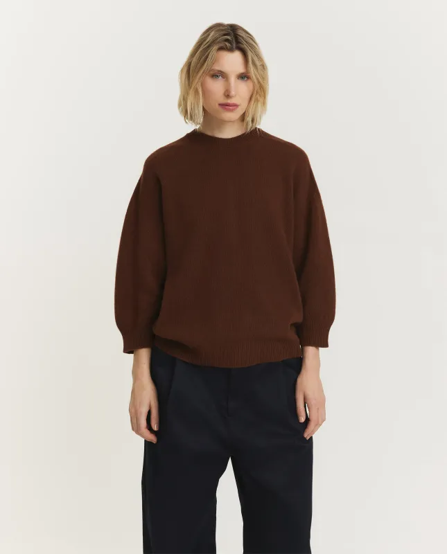 Wollen Ronde Hals Trui - Bruin sold by Pauw Amsterdam