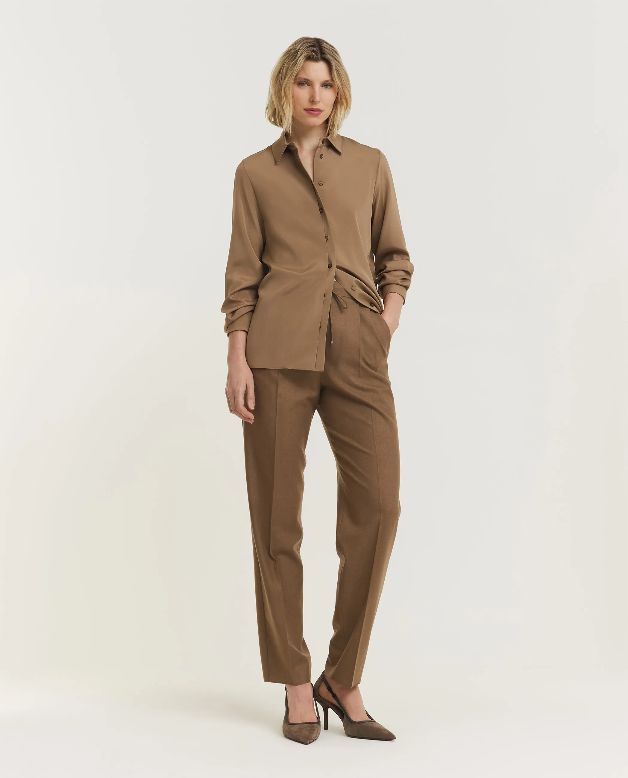 Cashmere Gatti Broek - Bruin sold by Pauw Amsterdam