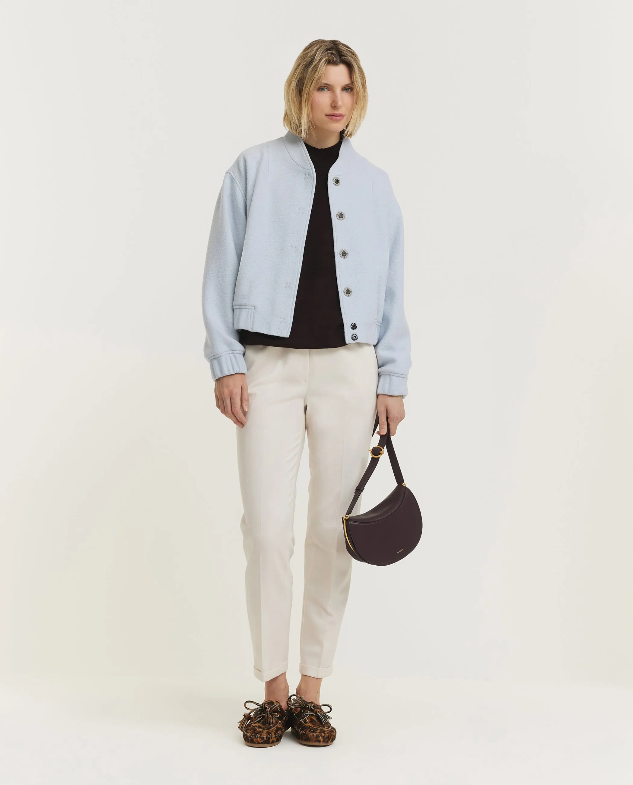 Wollen Bomberjack - Lichtblauw sold by Pauw Amsterdam product image thumbnail 3