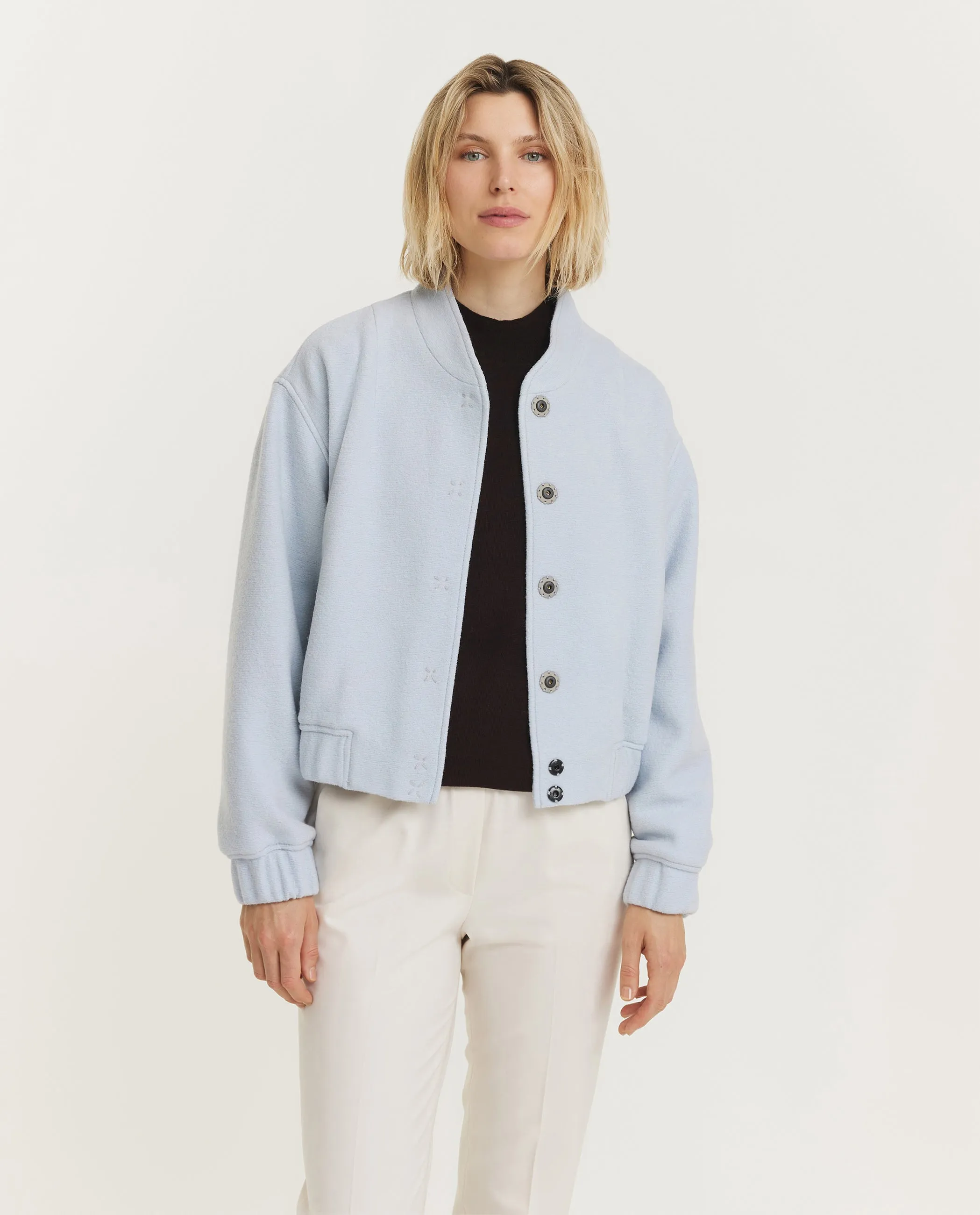 Wollen Bomberjack - Lichtblauw sold by Pauw Amsterdam