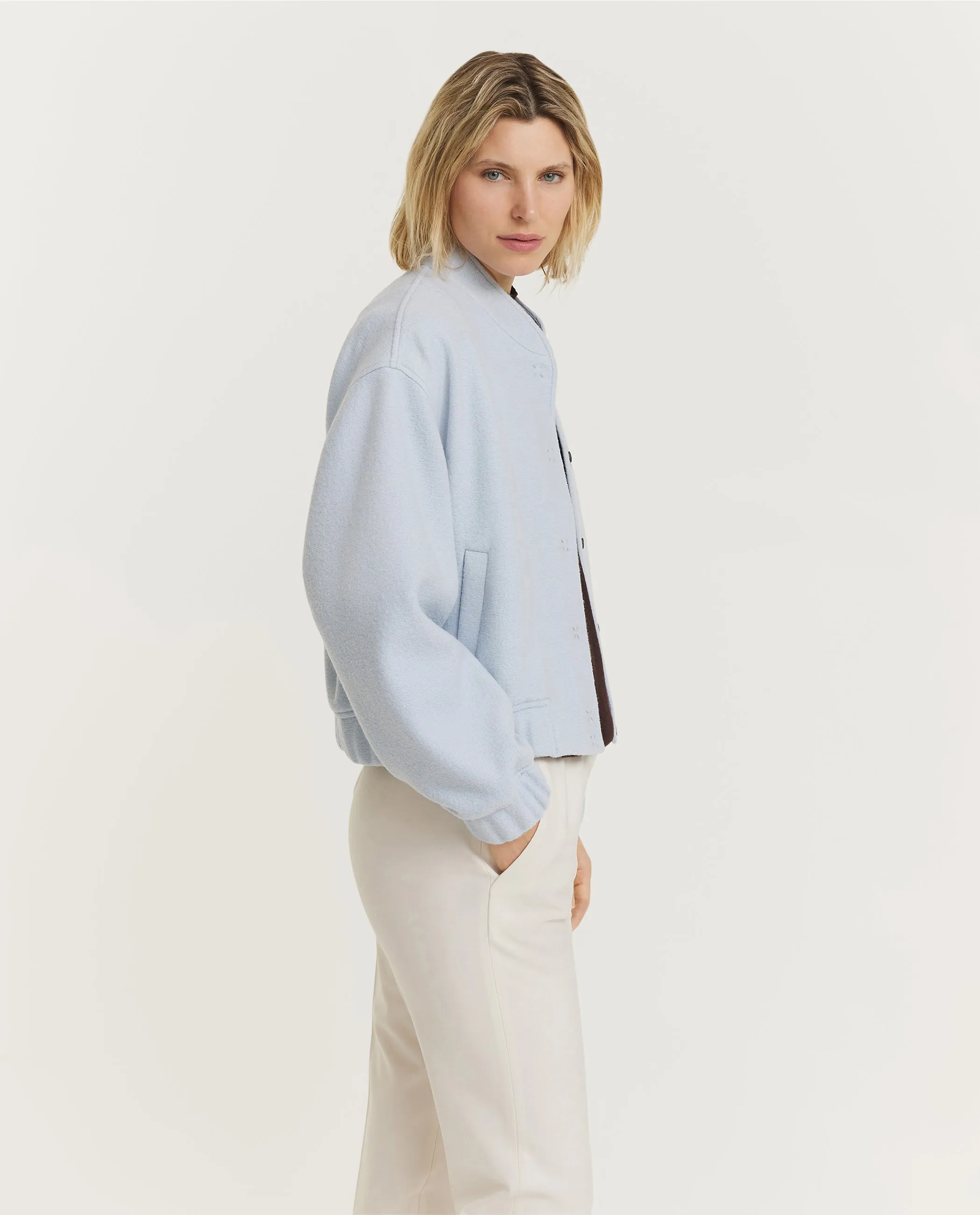 Wollen Bomberjack - Lichtblauw sold by Pauw Amsterdam product image thumbnail 4