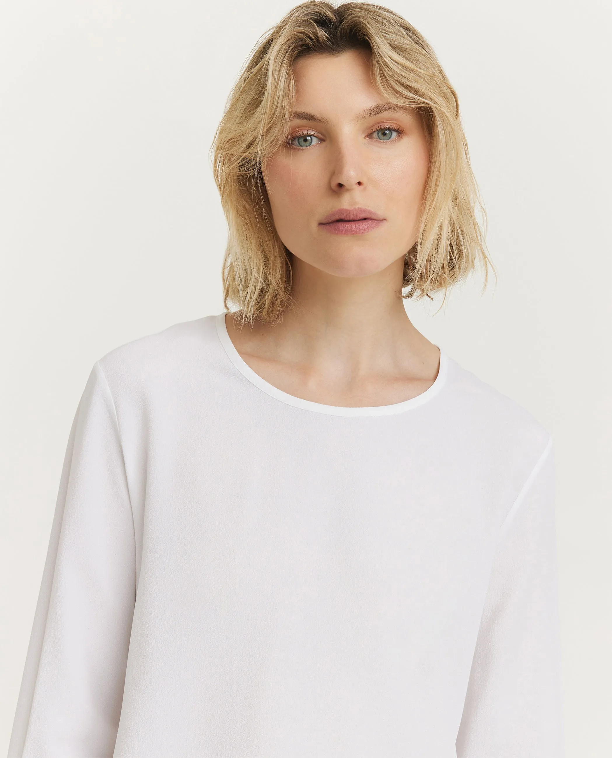 Vloeiende Rond Hals Top - Wit sold by Pauw Amsterdam product image thumbnail 2