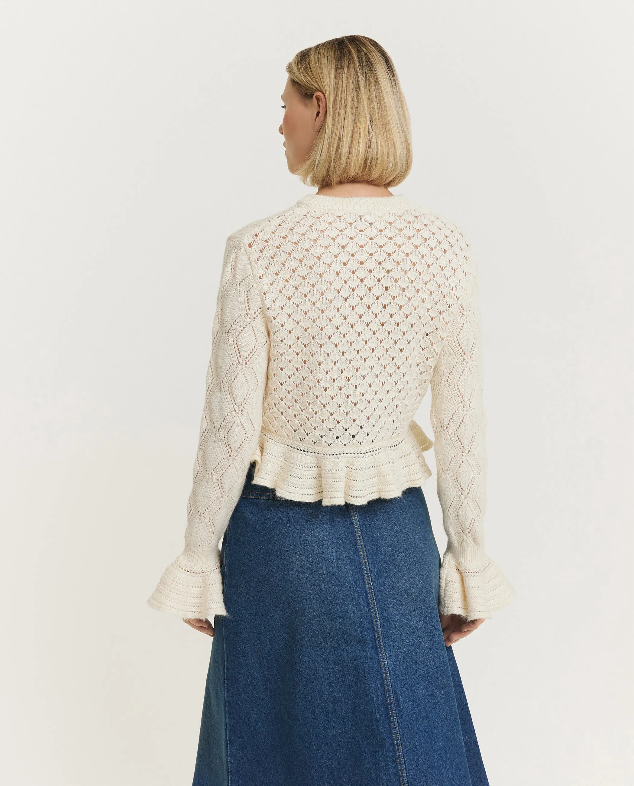 Ruffled Logo Vest - Ecru sold by Pauw Amsterdam product image thumbnail 5