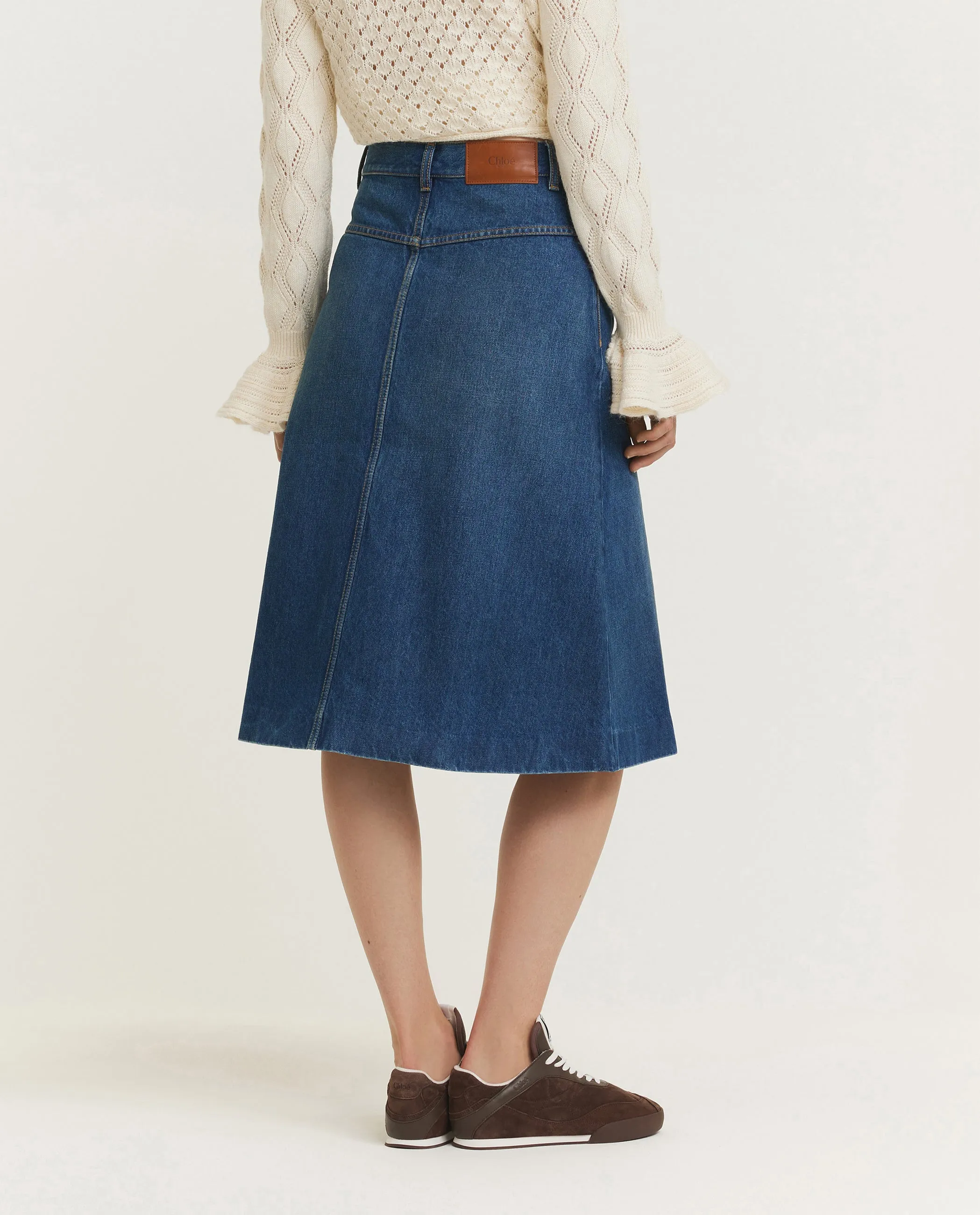 Denim Knielange Rok - Blauw sold by Pauw Amsterdam product image thumbnail 4