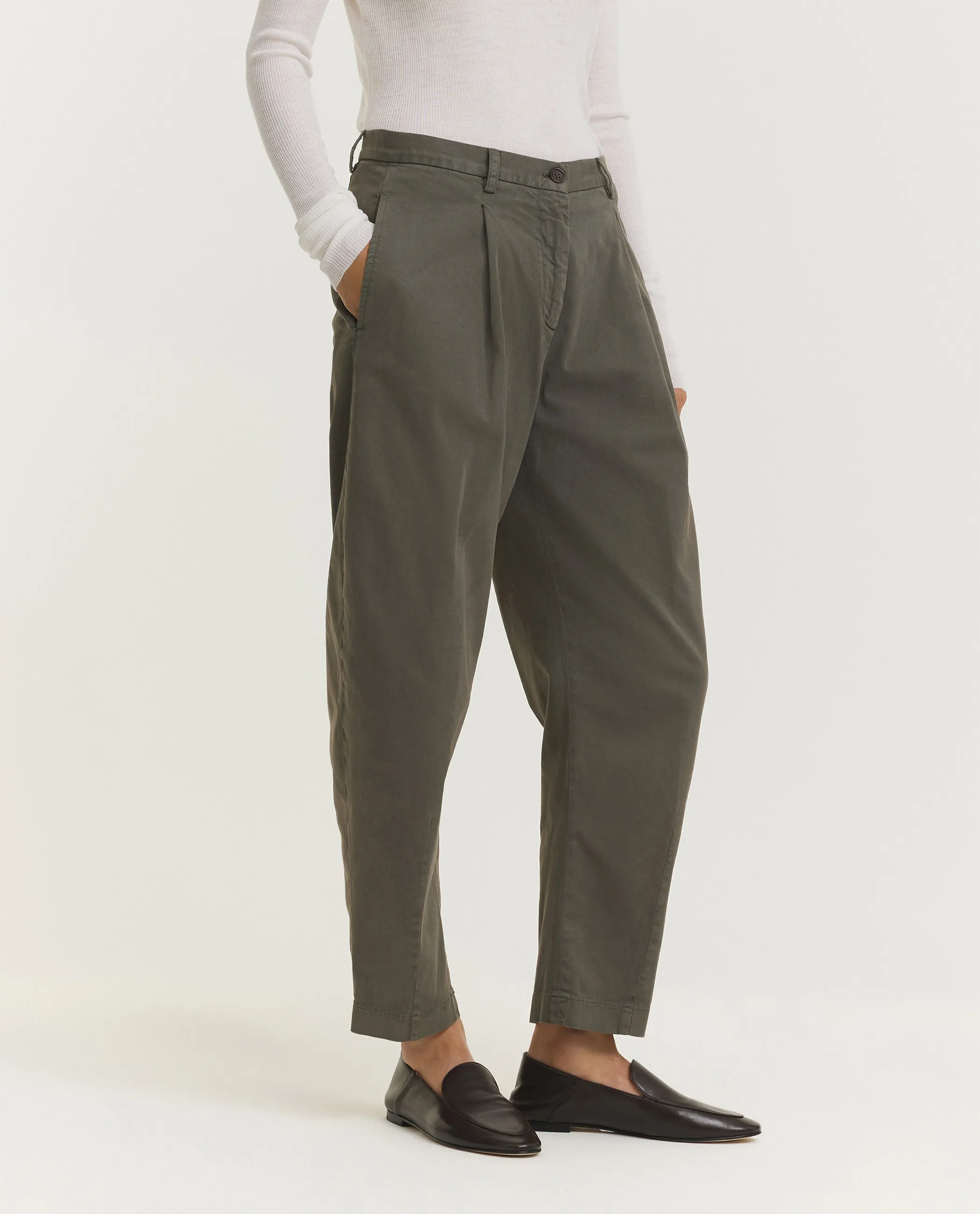 Katoenen Gabardine Broek - Groen sold by Pauw Amsterdam product image thumbnail 3