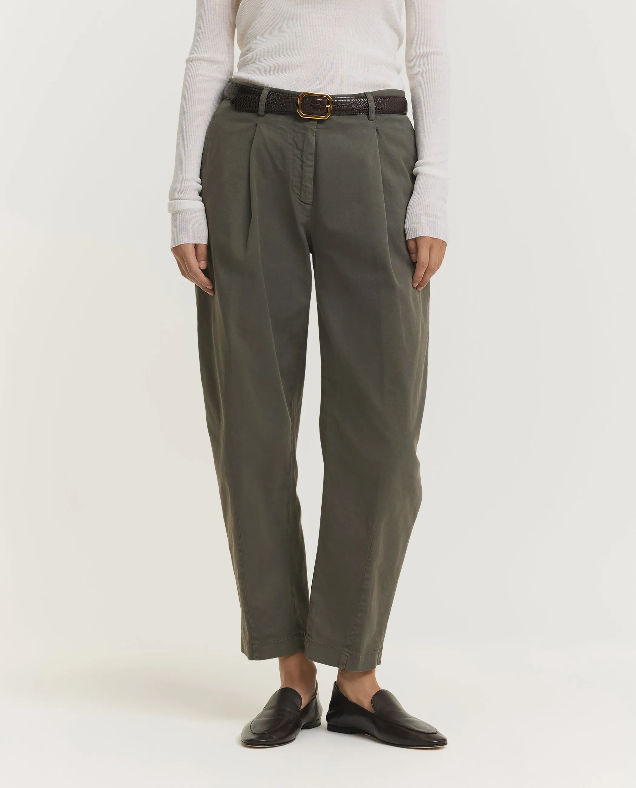 Katoenen Gabardine Broek - Groen sold by Pauw Amsterdam product image thumbnail 2