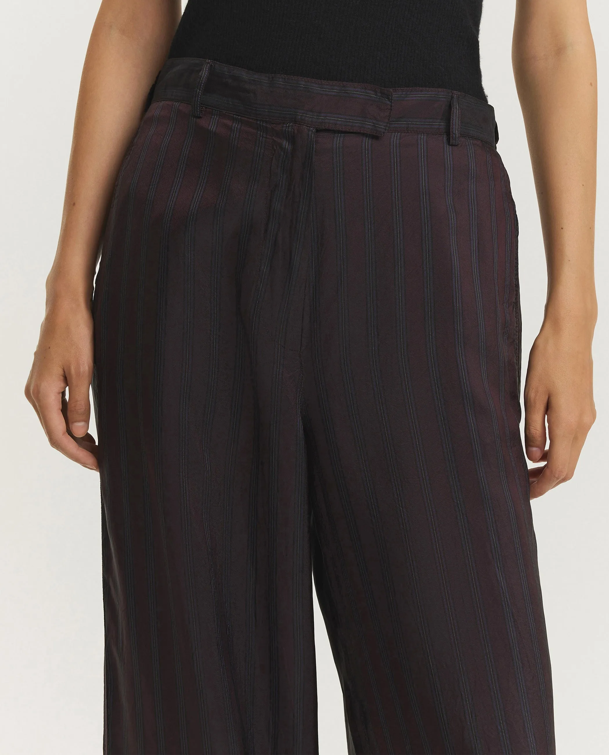 Gestreepte Cupro Broek - Paars sold by Pauw Amsterdam product image thumbnail 5