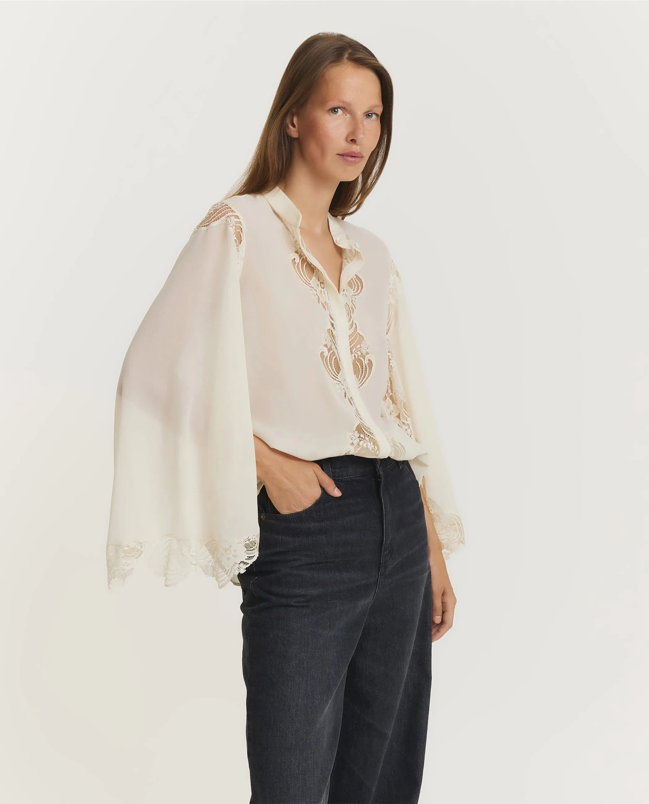 Soepele Zijden Blouse - Ecru sold by Pauw Amsterdam product image thumbnail 4