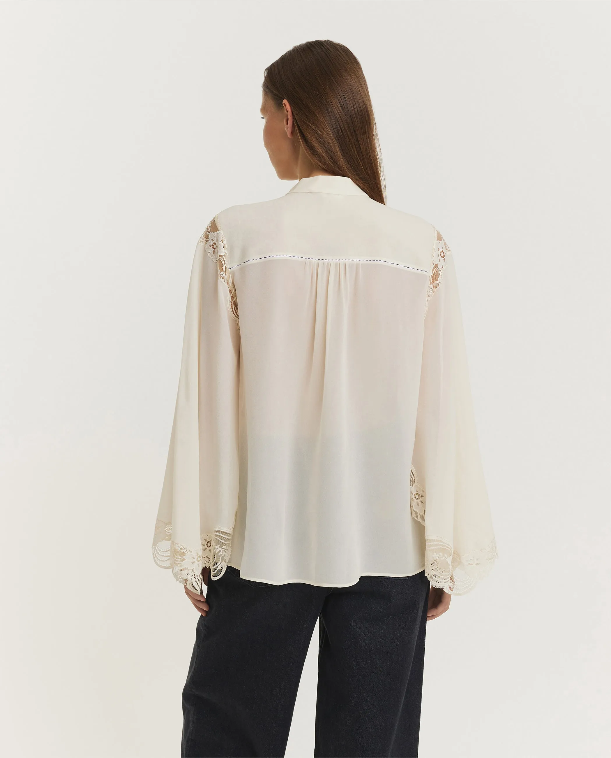 Soepele Zijden Blouse - Ecru sold by Pauw Amsterdam product image thumbnail 5