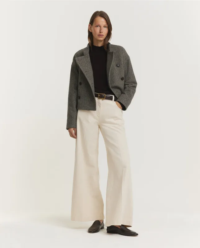 Wide Leg Denim Broek - Ecru sold by Pauw Amsterdam