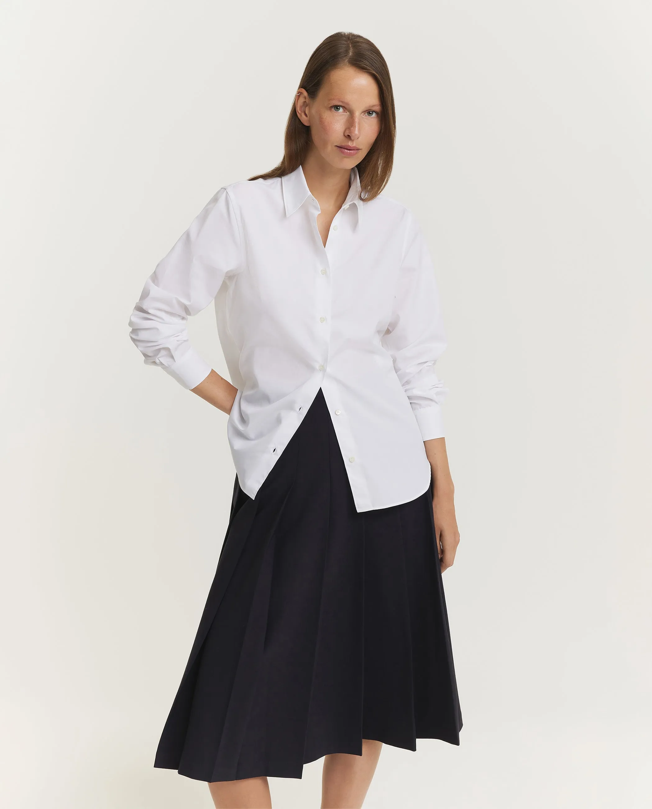 Poplin Katoenen Blouse - Wit sold by Pauw Amsterdam