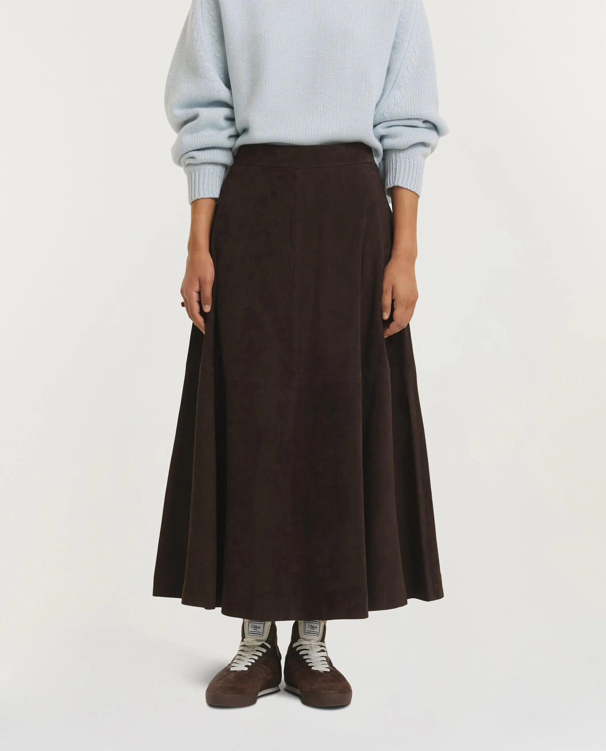A-Line Suede Skirt - Bruin sold by Pauw Amsterdam product image thumbnail 2
