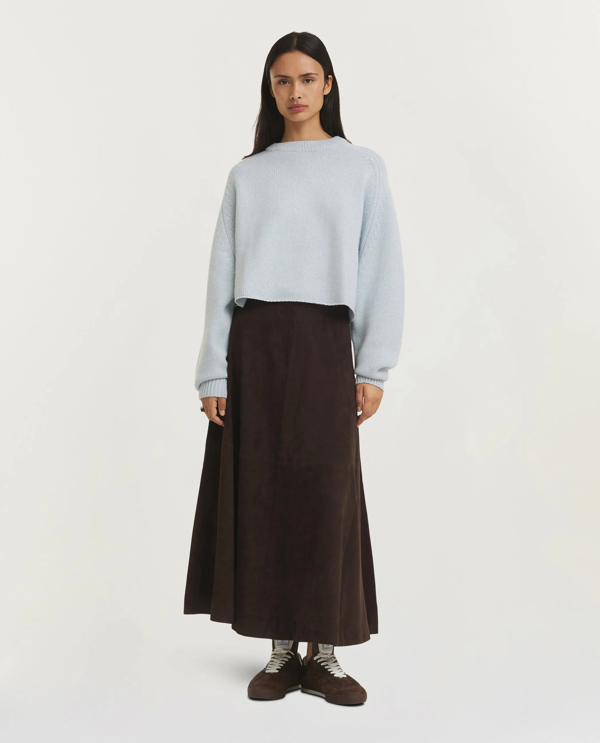 A-Line Suede Skirt - Bruin sold by Pauw Amsterdam