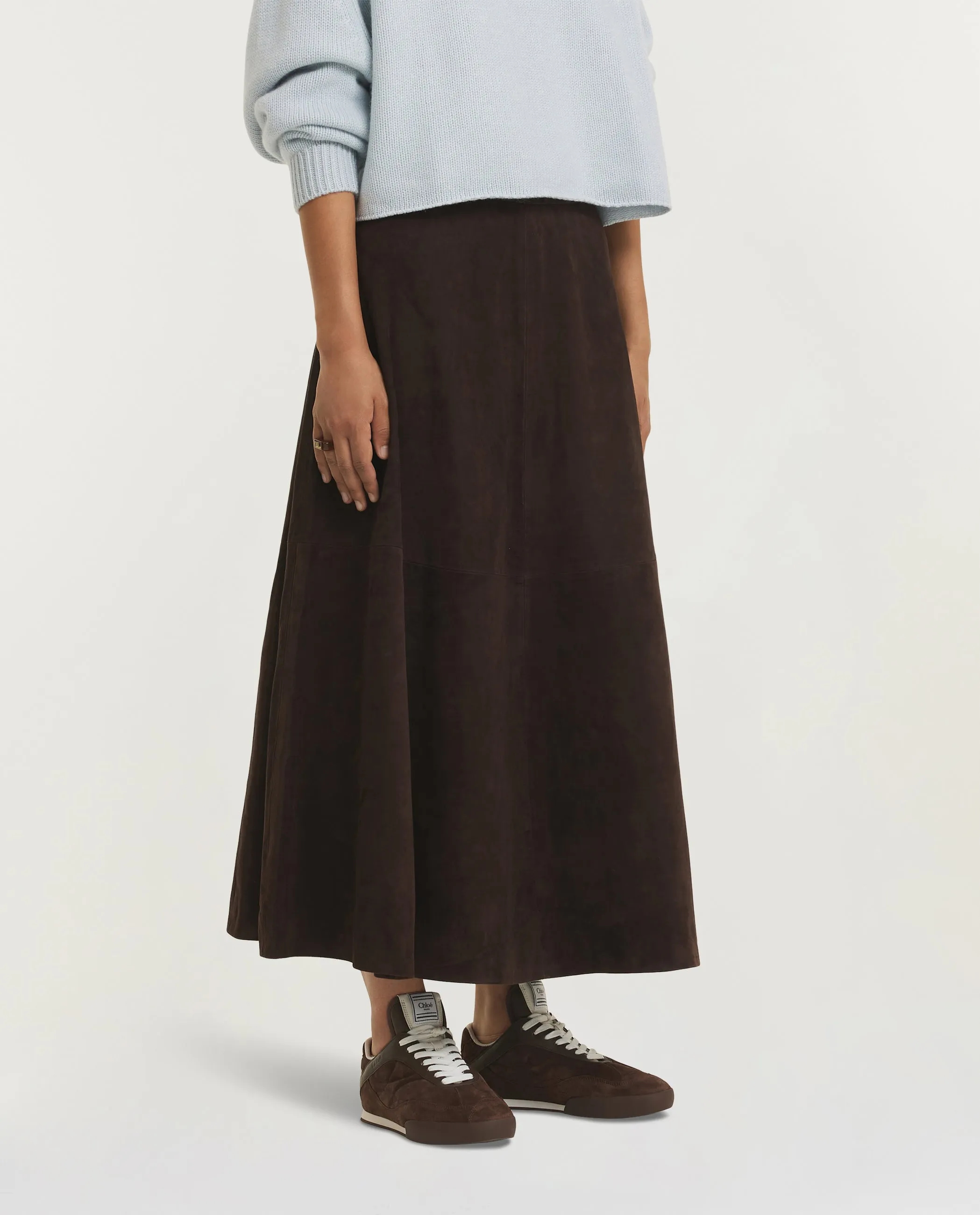A-Line Suede Skirt - Bruin sold by Pauw Amsterdam product image thumbnail 3