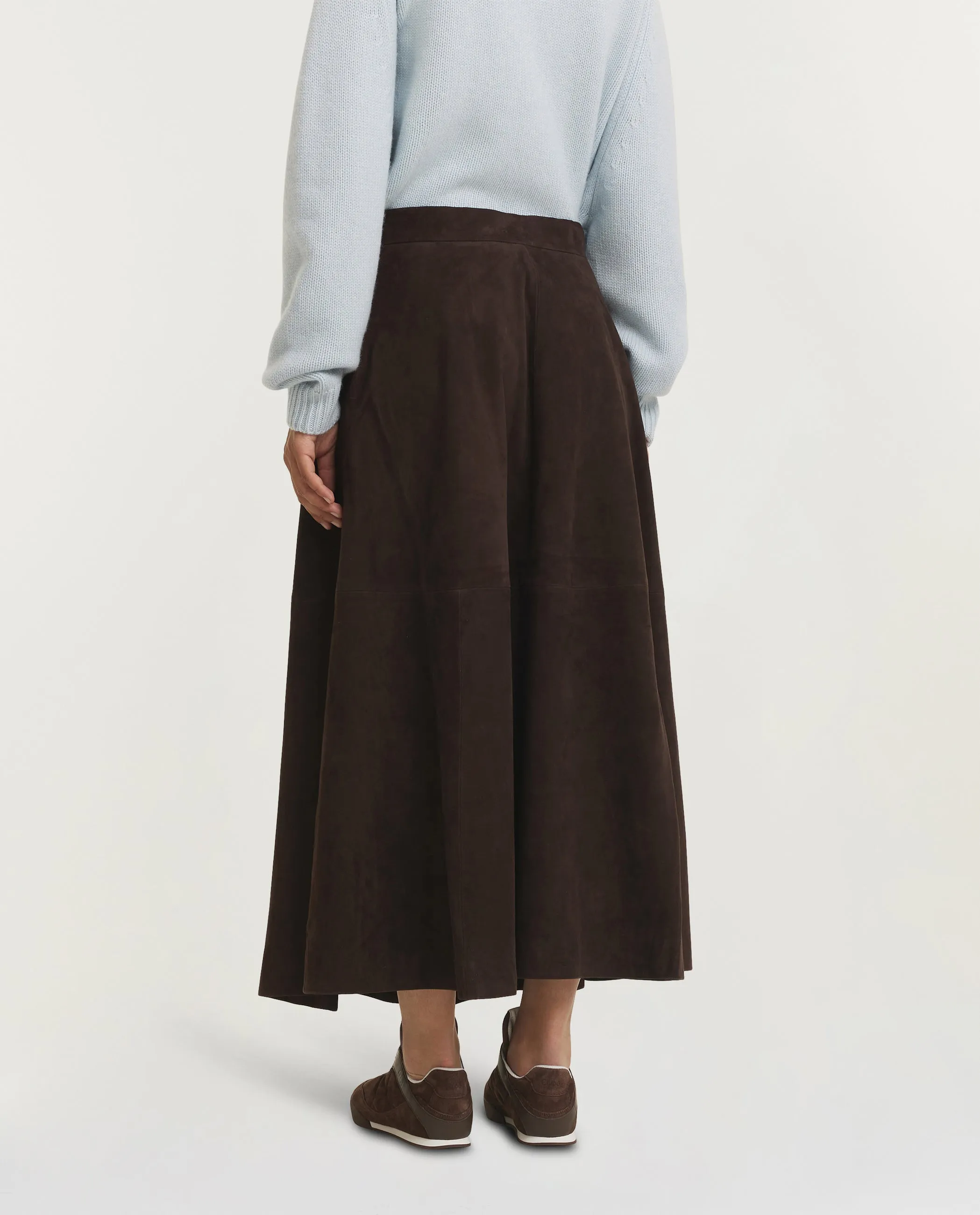 A-Line Suede Skirt - Bruin sold by Pauw Amsterdam product image thumbnail 4