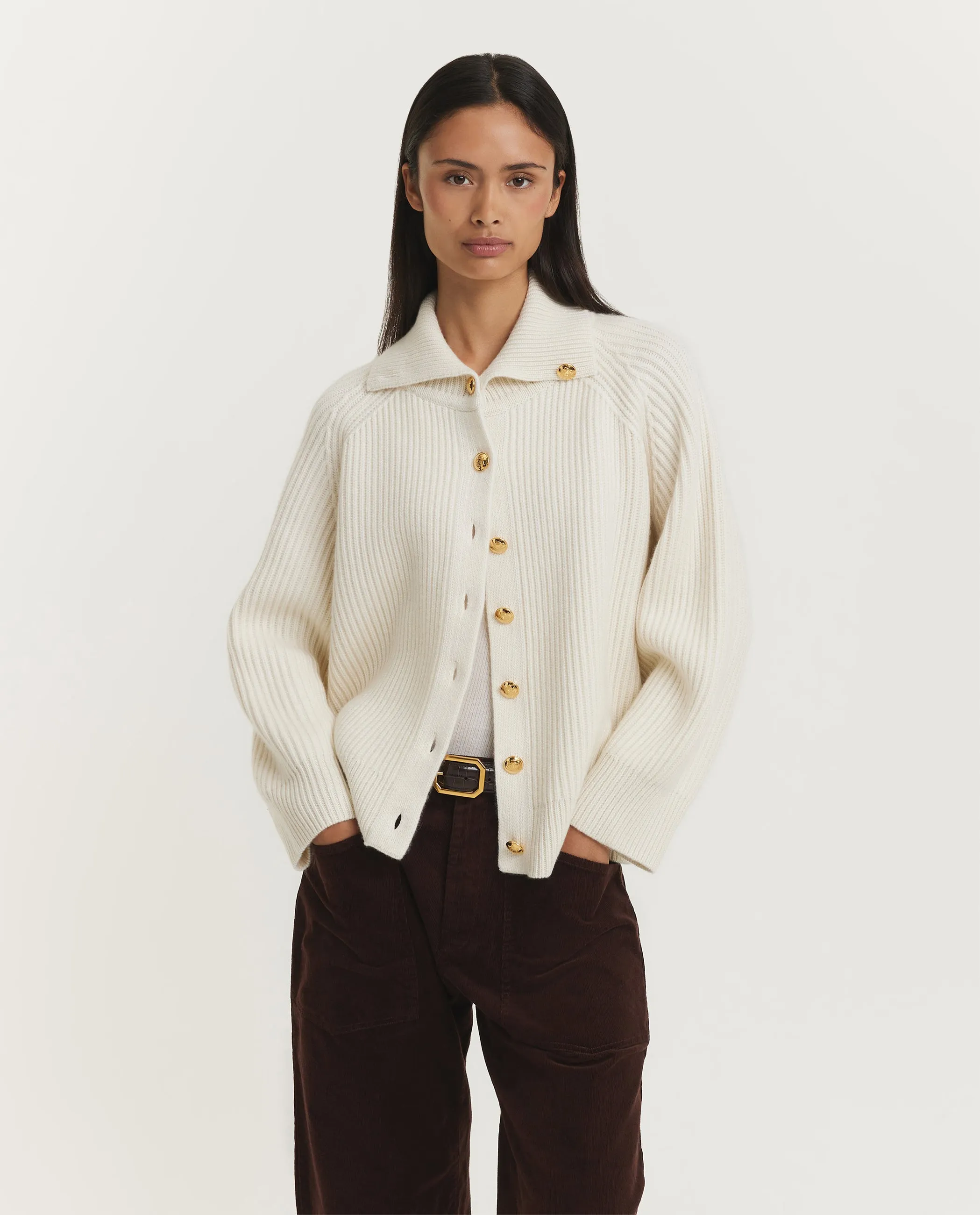Deryl Cashmere Cardigan - Ecru sold by Pauw Amsterdam