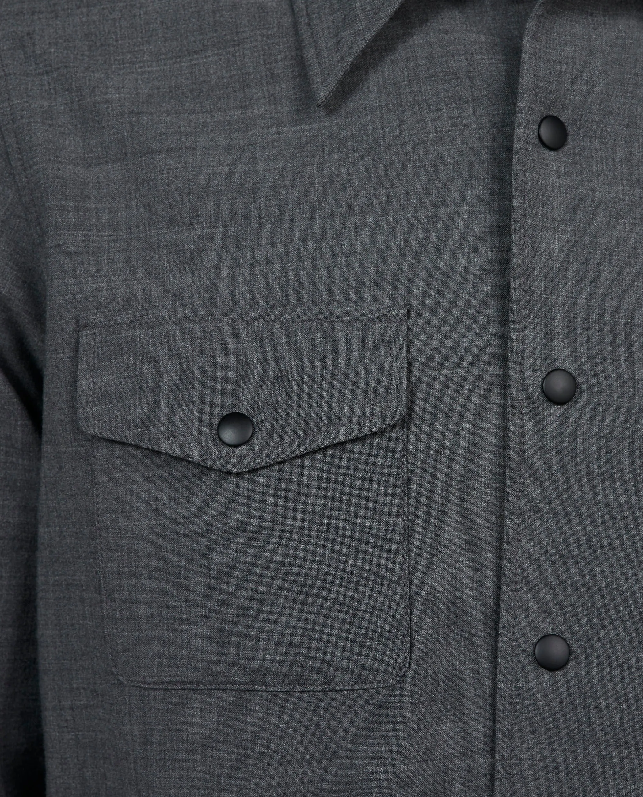 Wol Mix Camicia 13 - Grijs sold by Pauw Amsterdam product image thumbnail 2