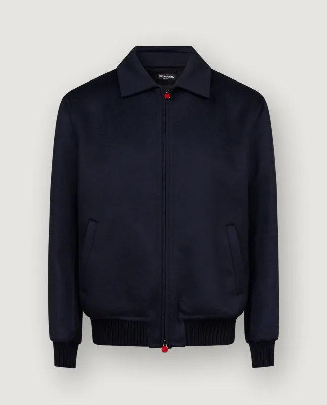Cashmere Bomber Jack - Donkerblauw sold by Pauw Amsterdam