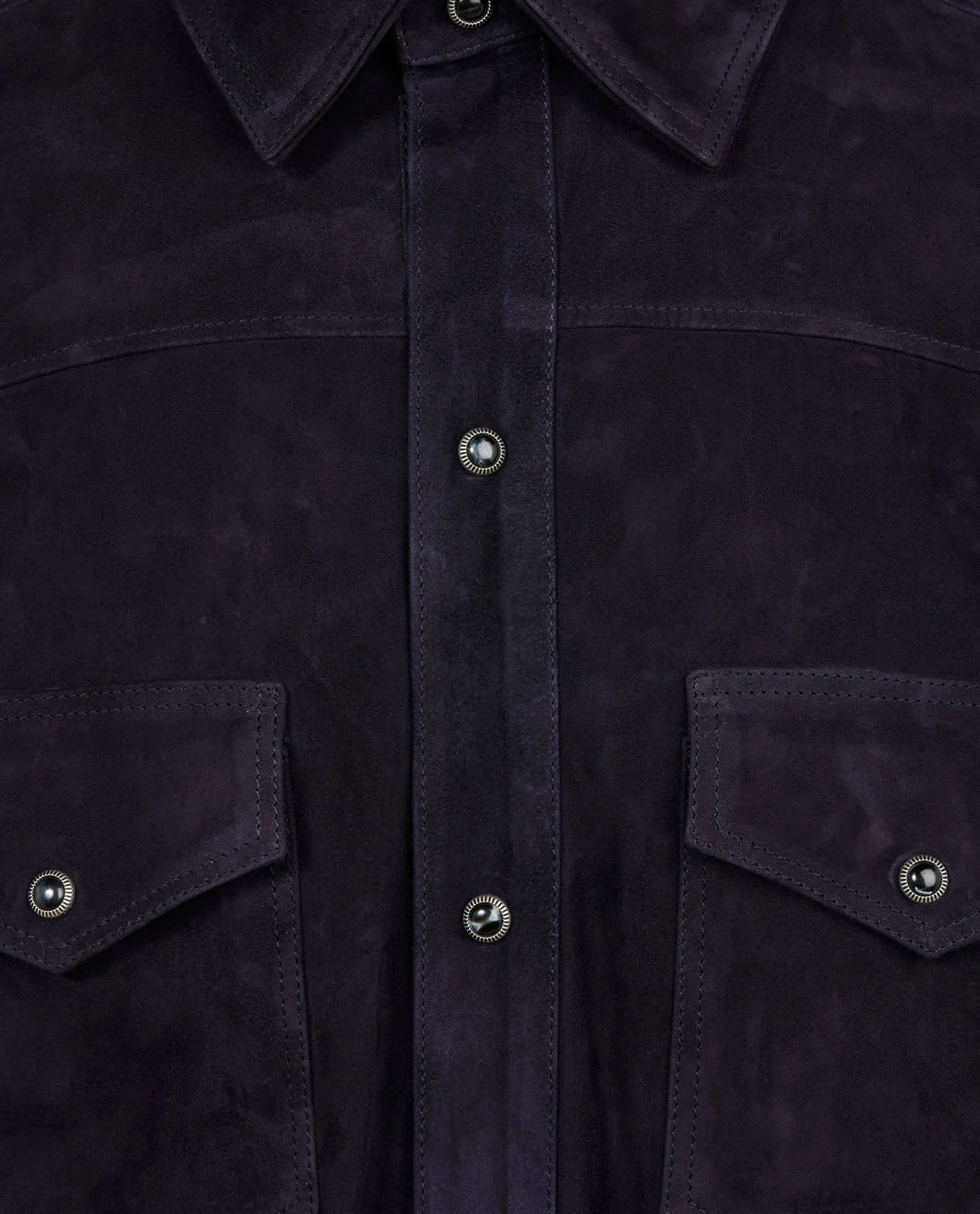 Suede Overshirt - Donkerblauw sold by Pauw Amsterdam product image thumbnail 4