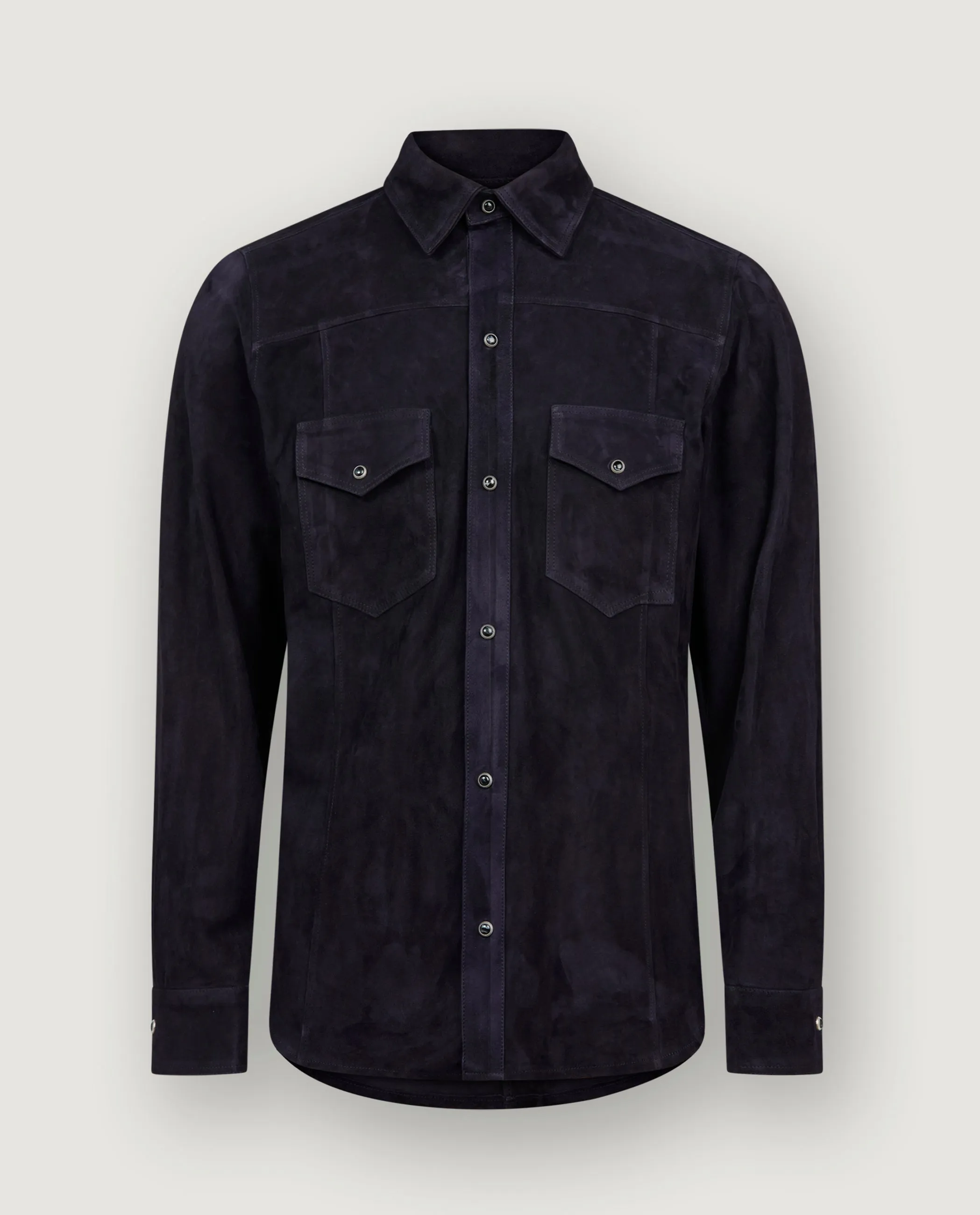 Suede Overshirt - Donkerblauw sold by Pauw Amsterdam
