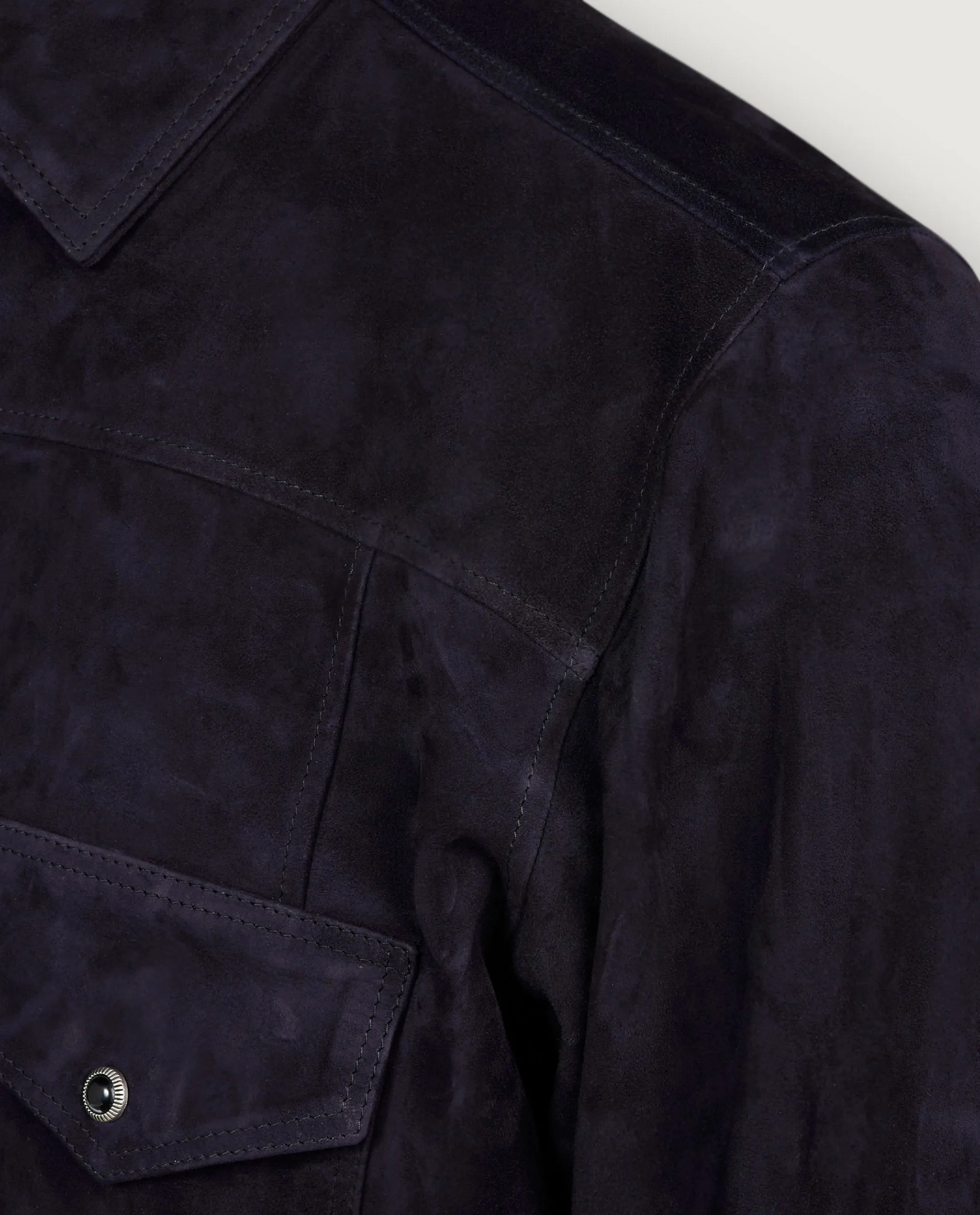 Suede Overshirt - Donkerblauw sold by Pauw Amsterdam product image thumbnail 2