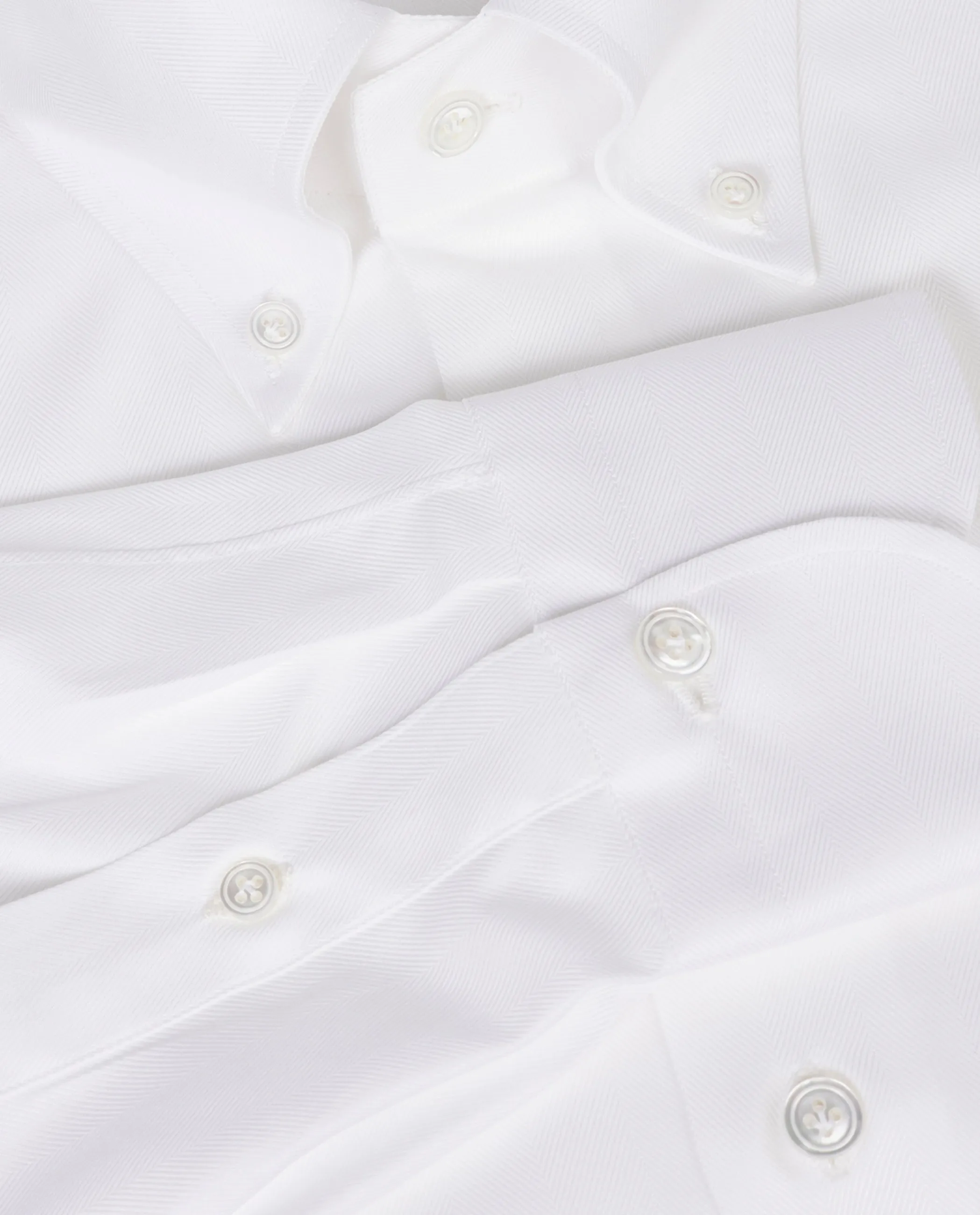 Visgraat Buttondown Shirt - Wit sold by Pauw Amsterdam product image thumbnail 3