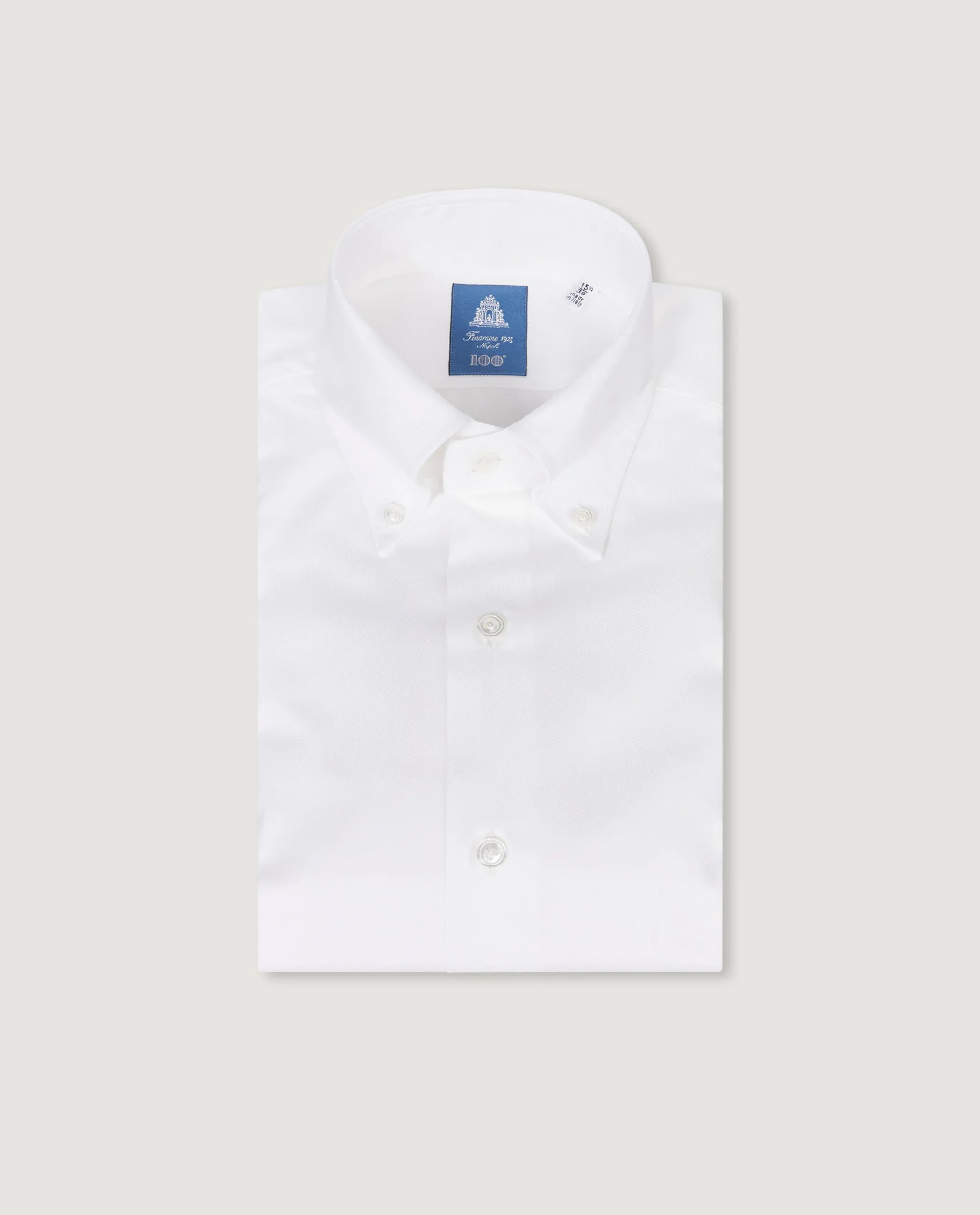 Visgraat Buttondown Shirt - Wit sold by Pauw Amsterdam