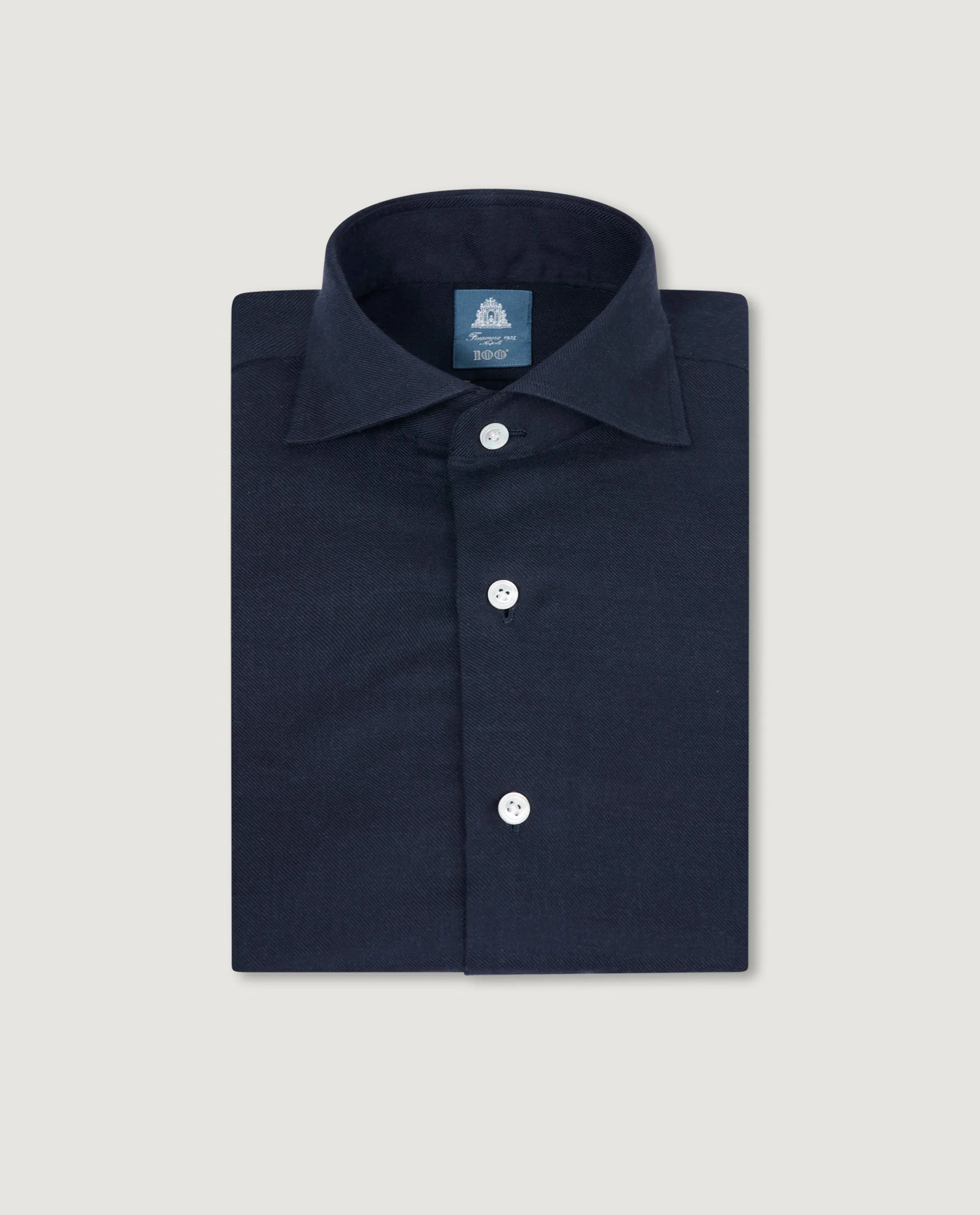 Katoen Cashmere Flanel Shirt - Donkerblauw sold by Pauw Amsterdam