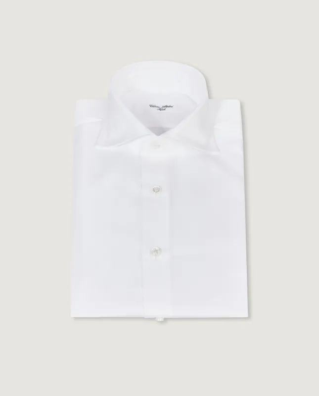 Katoenen Visgraat Shirt - Wit sold by Pauw Amsterdam