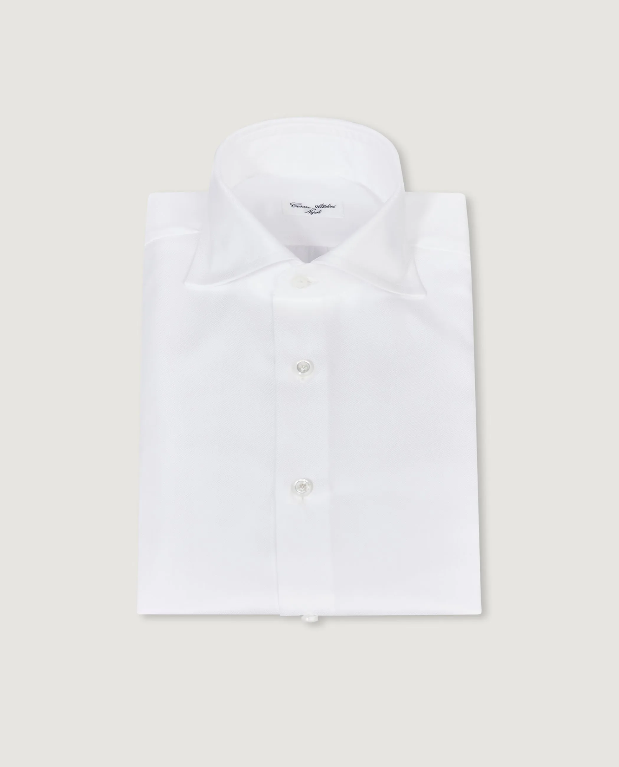 Katoenen Visgraat Shirt - Wit sold by Pauw Amsterdam