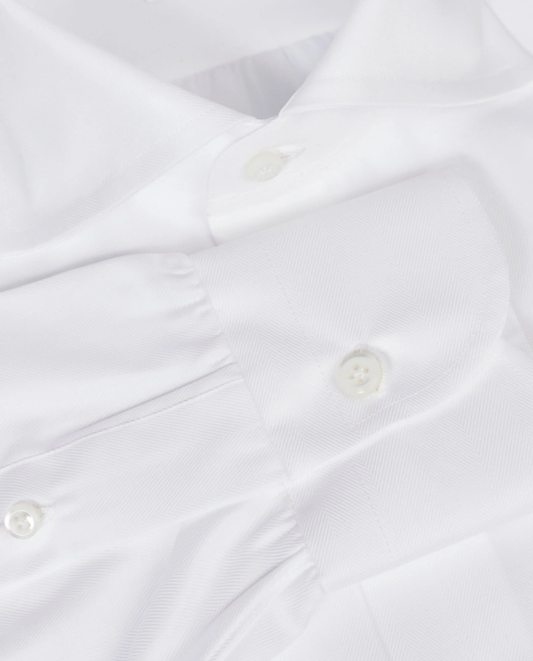 Katoenen Visgraat Shirt - Wit sold by Pauw Amsterdam product image thumbnail 3