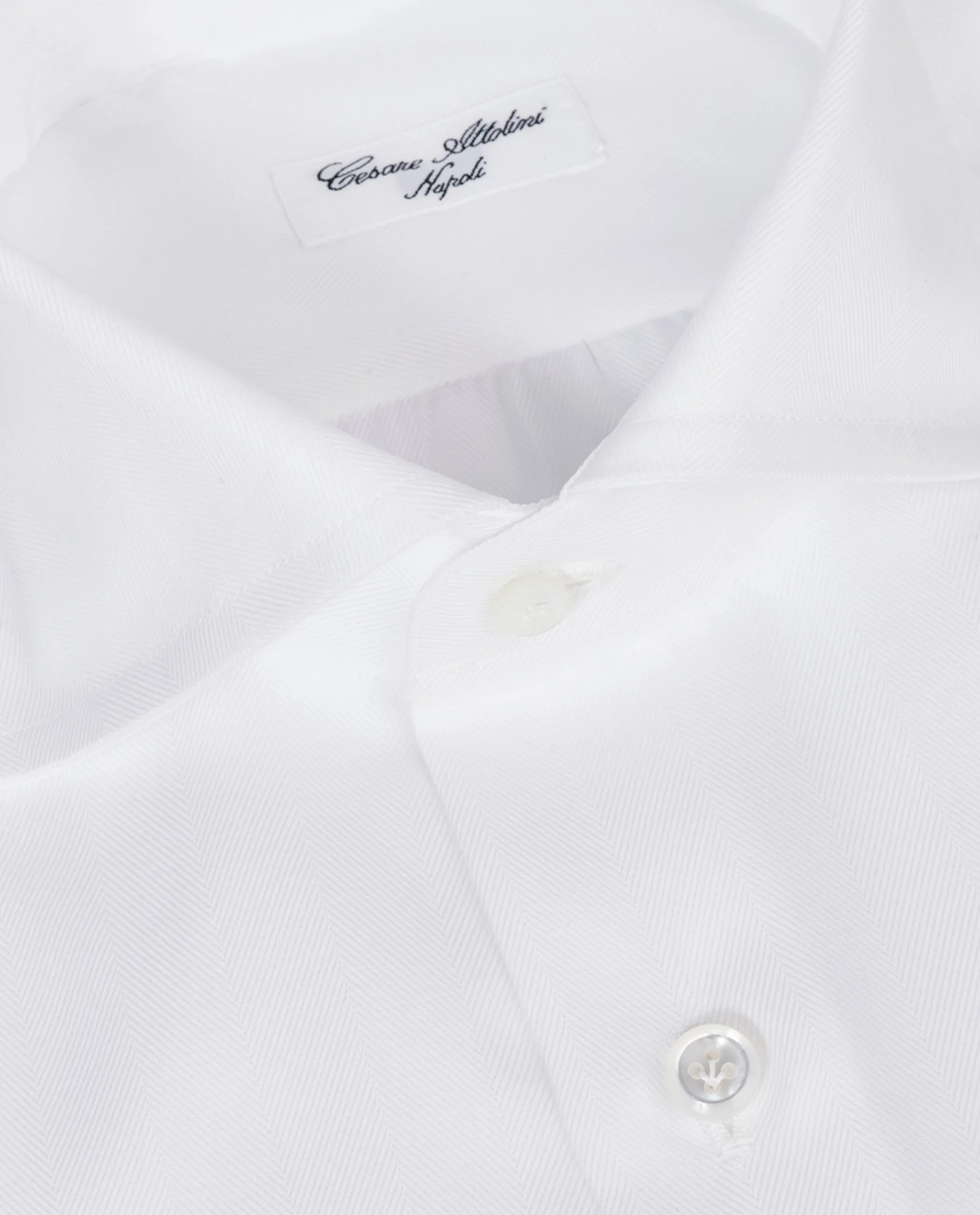 Katoenen Visgraat Shirt - Wit sold by Pauw Amsterdam product image thumbnail 2