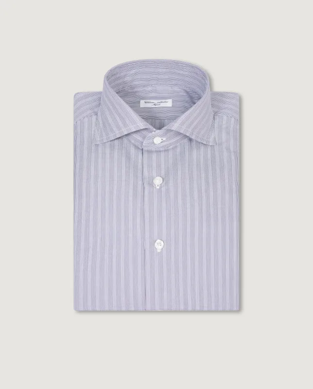 Gestreept Katoenen Shirt - Blauw sold by Pauw Amsterdam