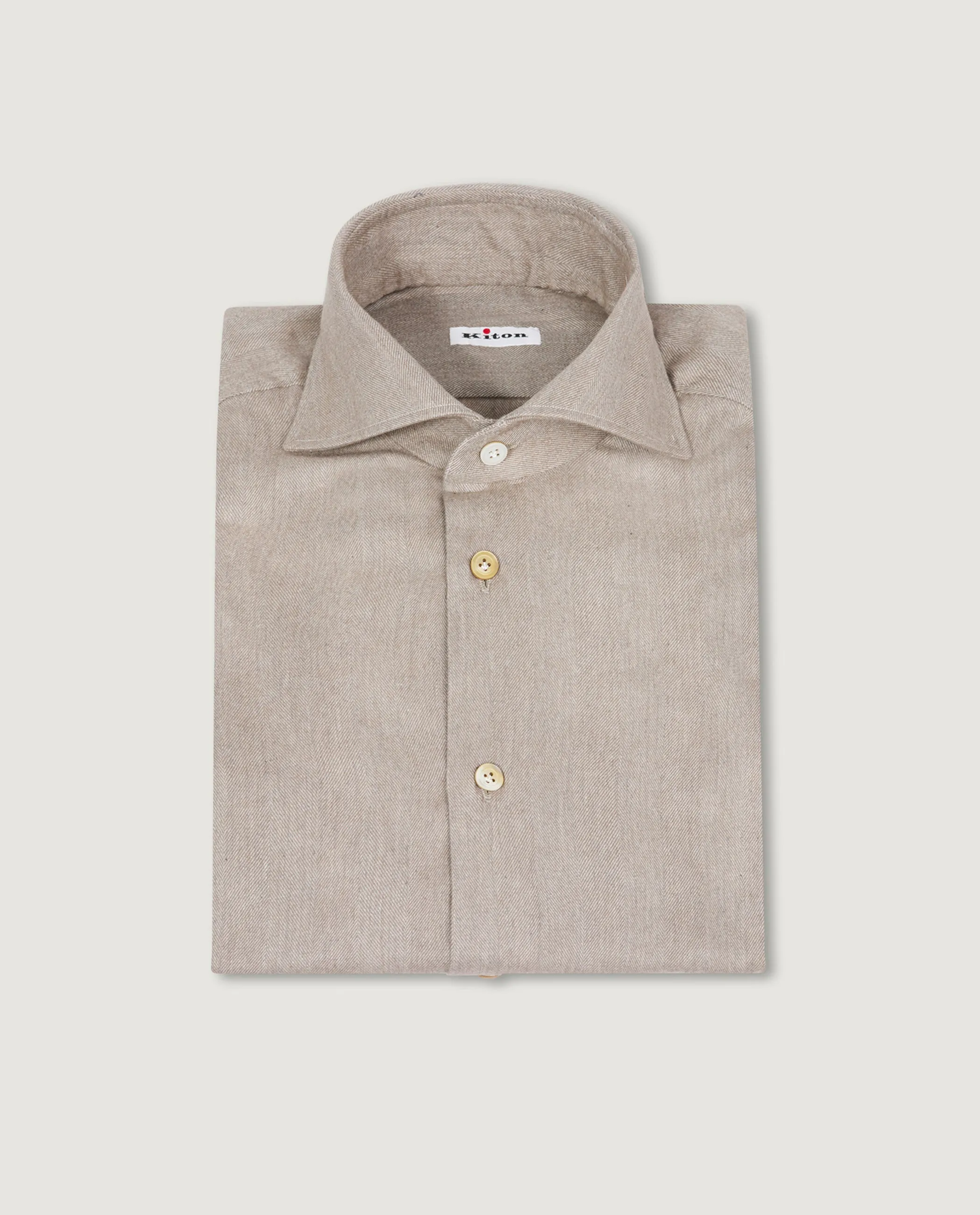 Flannel Visgraat Shirt - Lichtbruin sold by Pauw Amsterdam