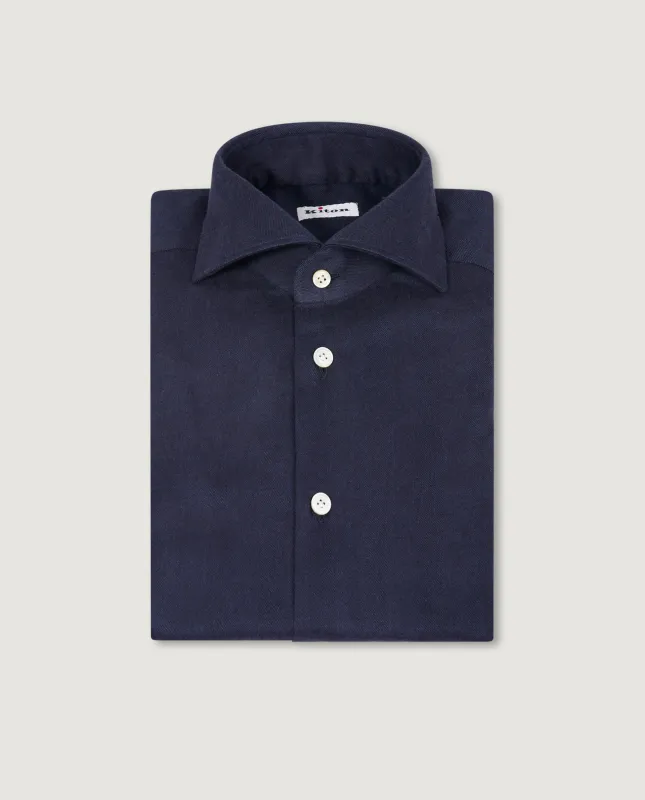 Flannel Visgraat Shirt - Donkerblauw sold by Pauw Amsterdam