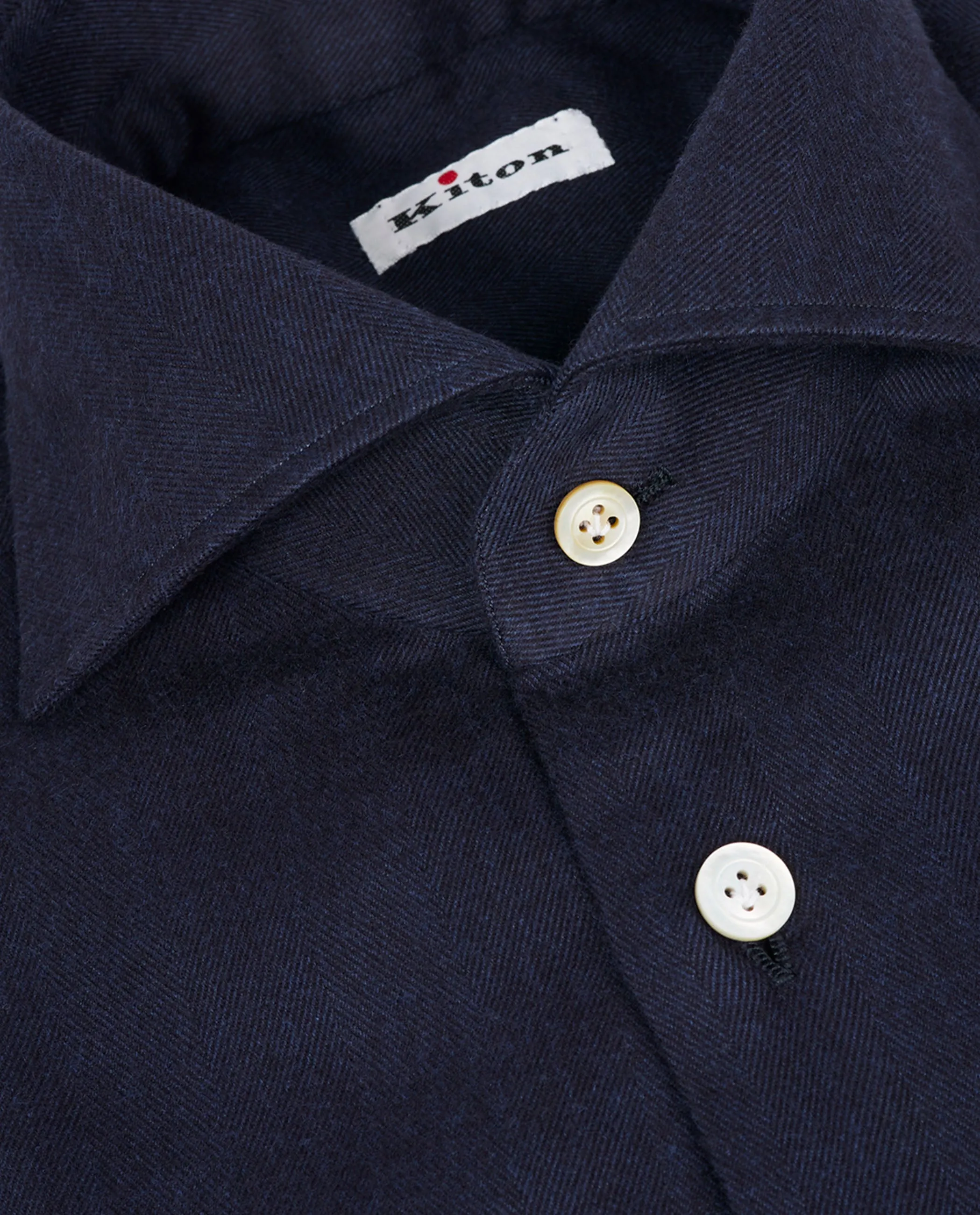 Flannel Visgraat Shirt - Donkerblauw sold by Pauw Amsterdam product image thumbnail 2