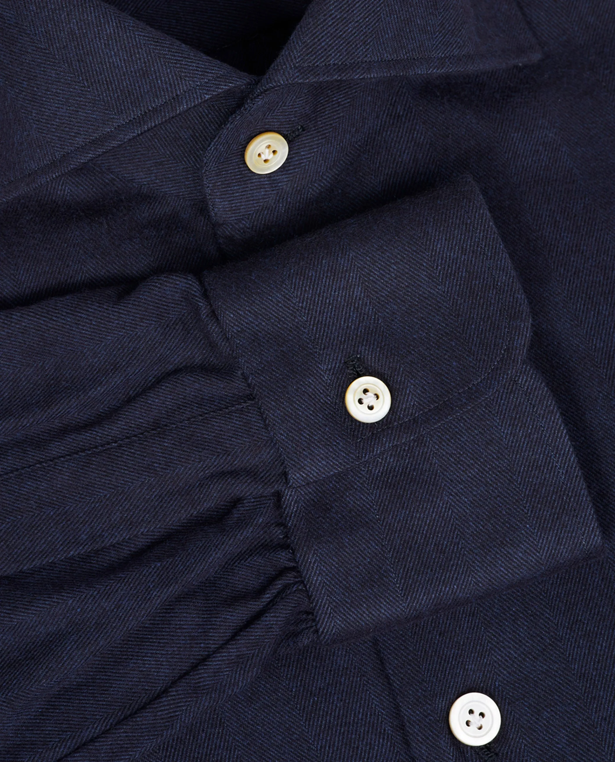 Flannel Visgraat Shirt - Donkerblauw sold by Pauw Amsterdam product image thumbnail 3