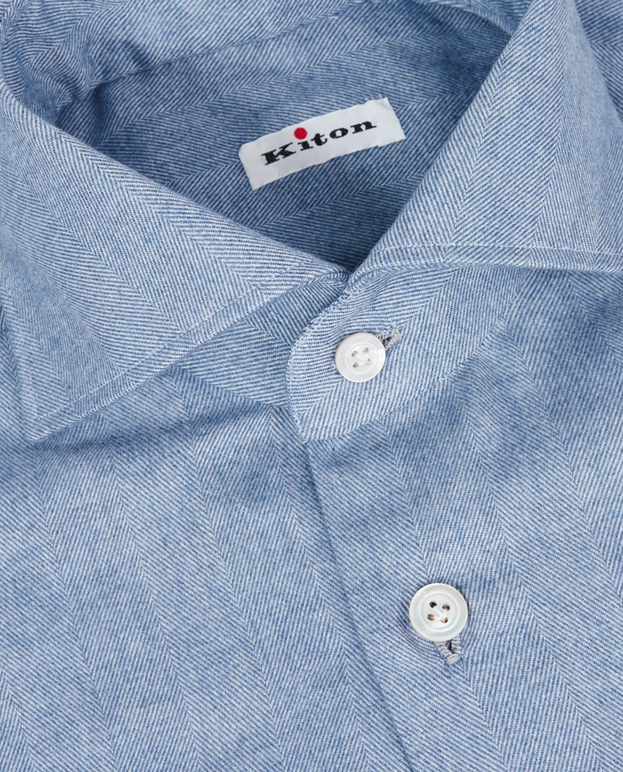 Flannel Visgraat Shirt - Lichtblauw sold by Pauw Amsterdam product image thumbnail 2