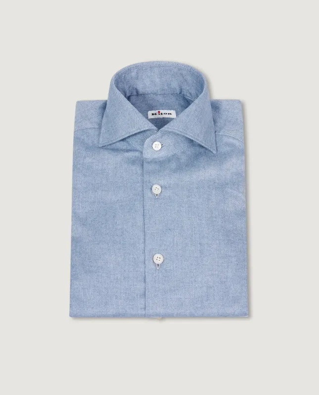 Flannel Visgraat Shirt - Lichtblauw sold by Pauw Amsterdam