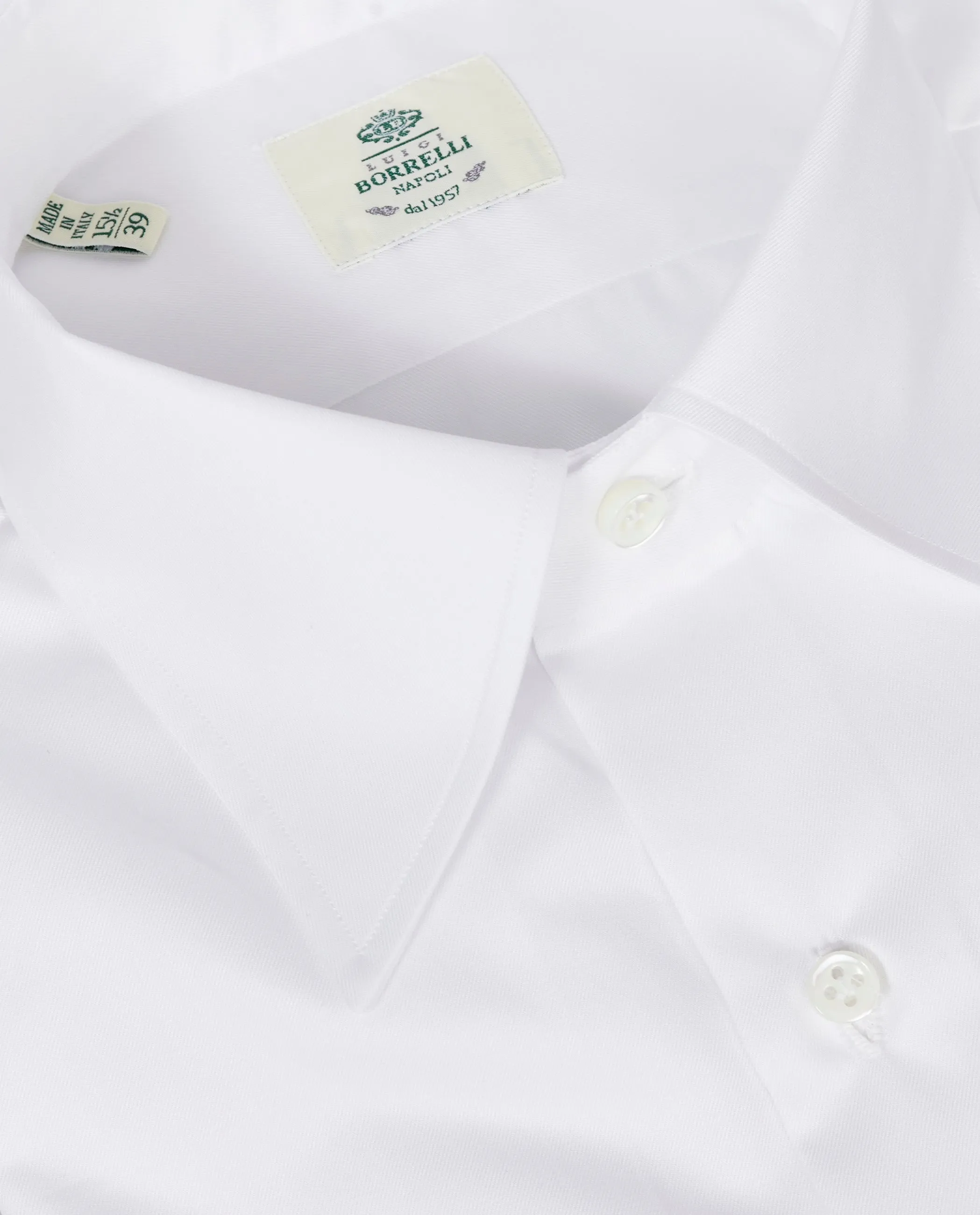 Point Collar Twill Katoenen Shirt - Wit sold by Pauw Amsterdam product image thumbnail 2