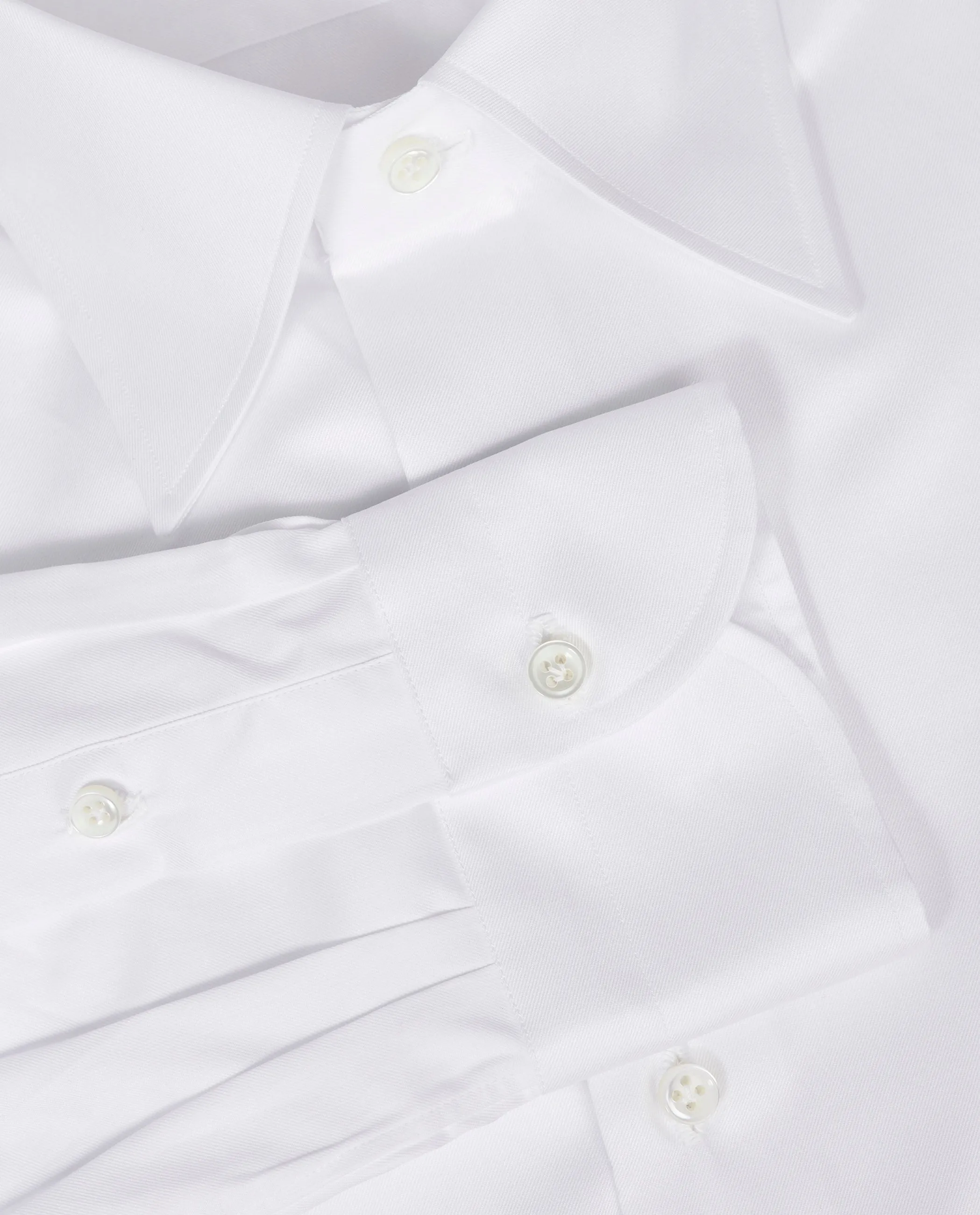 Point Collar Twill Katoenen Shirt - Wit sold by Pauw Amsterdam product image thumbnail 3