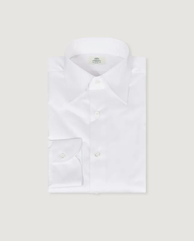 Point Collar Twill Katoenen Shirt - Wit sold by Pauw Amsterdam