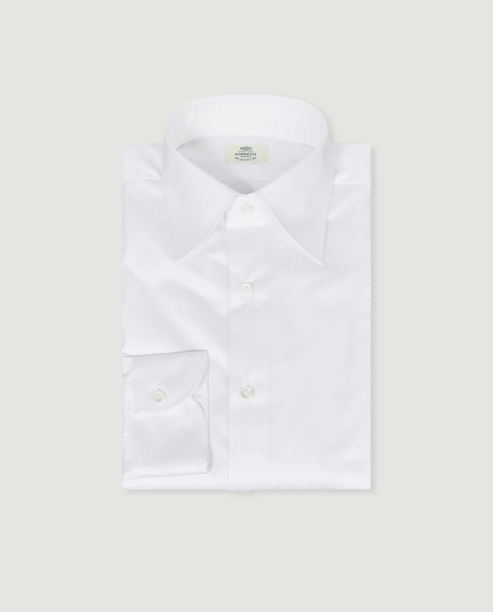 Point Collar Twill Katoenen Shirt - Wit sold by Pauw Amsterdam