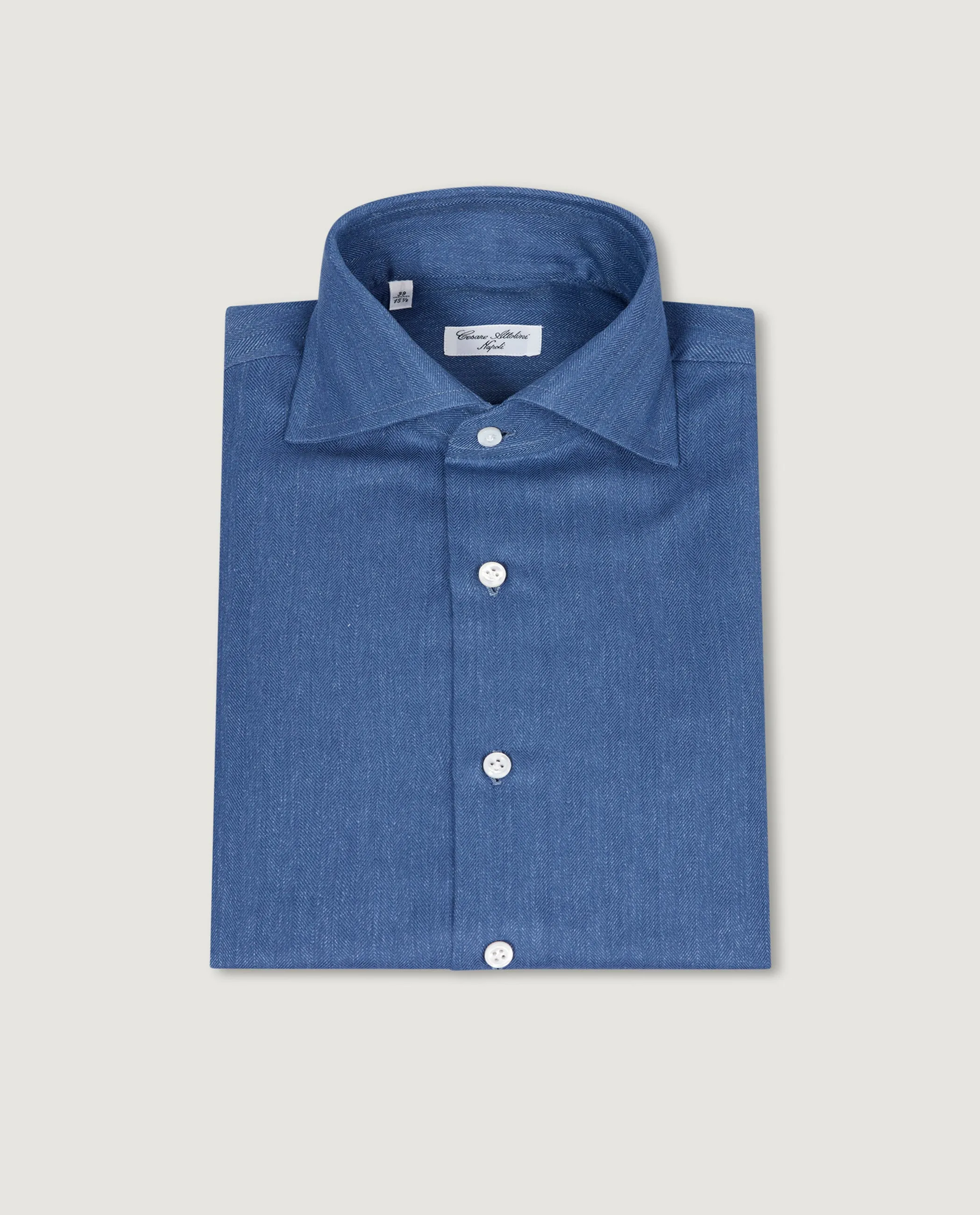 Katoen Cashmere Shirt - Blauw sold by Pauw Amsterdam